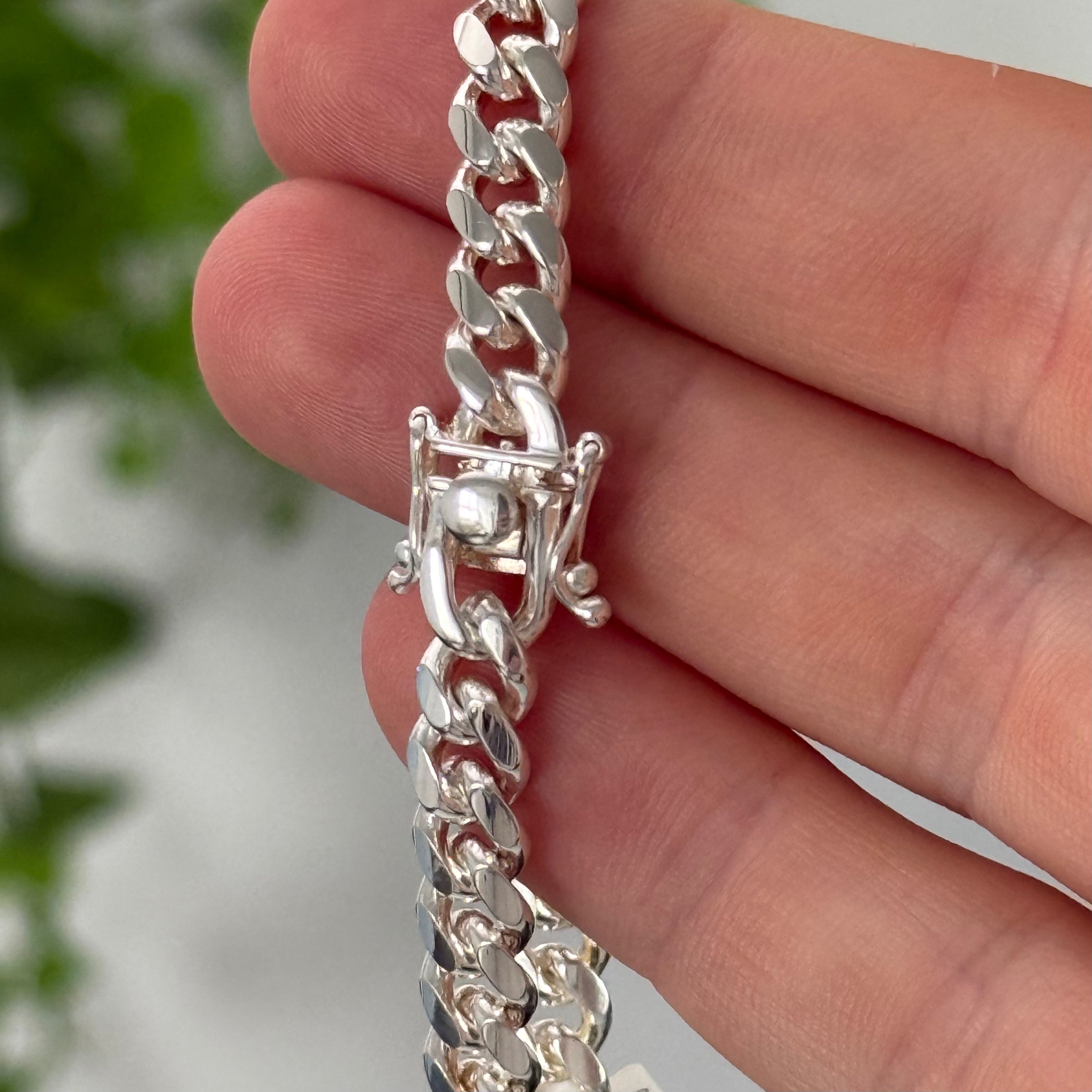 Miami Cuban Link Armband 19cm / 7mm Einzelteil 925 Silber