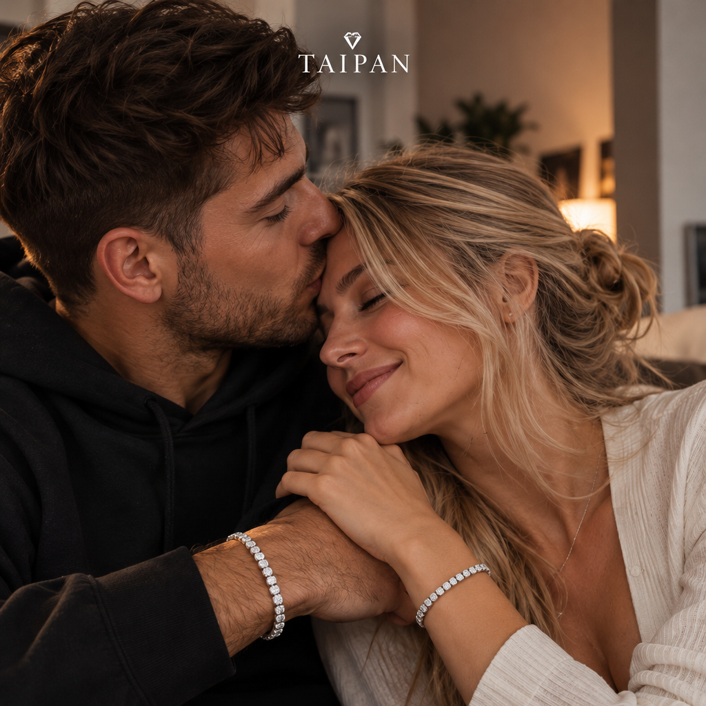 Partnerarmbänder Set – 2× Tennis Armband 4mm | Größen frei wählbar