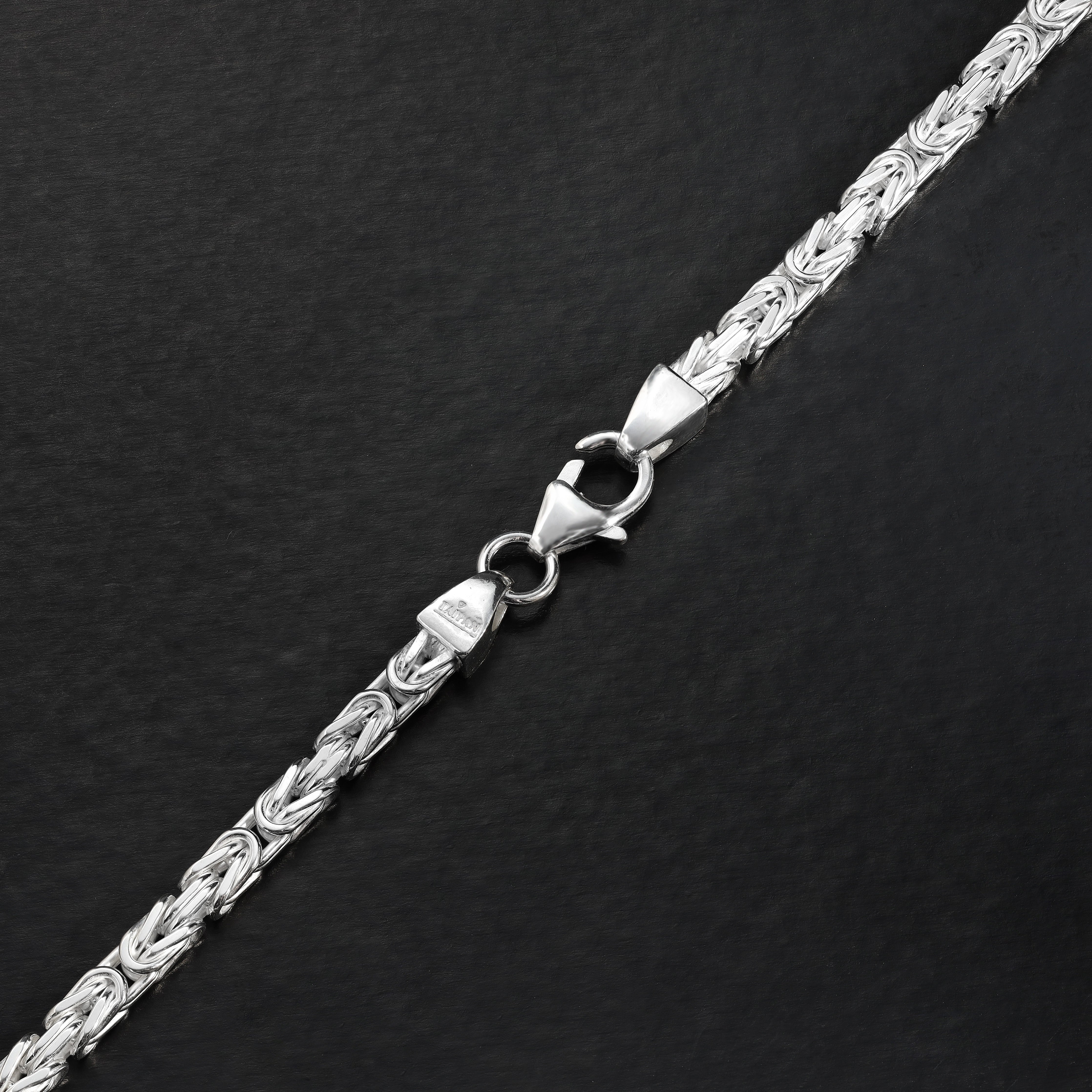 3mm Königskette vierkant 50/55/60/65cm lang aus 925 Sterling Silber - Taipan Schmuck