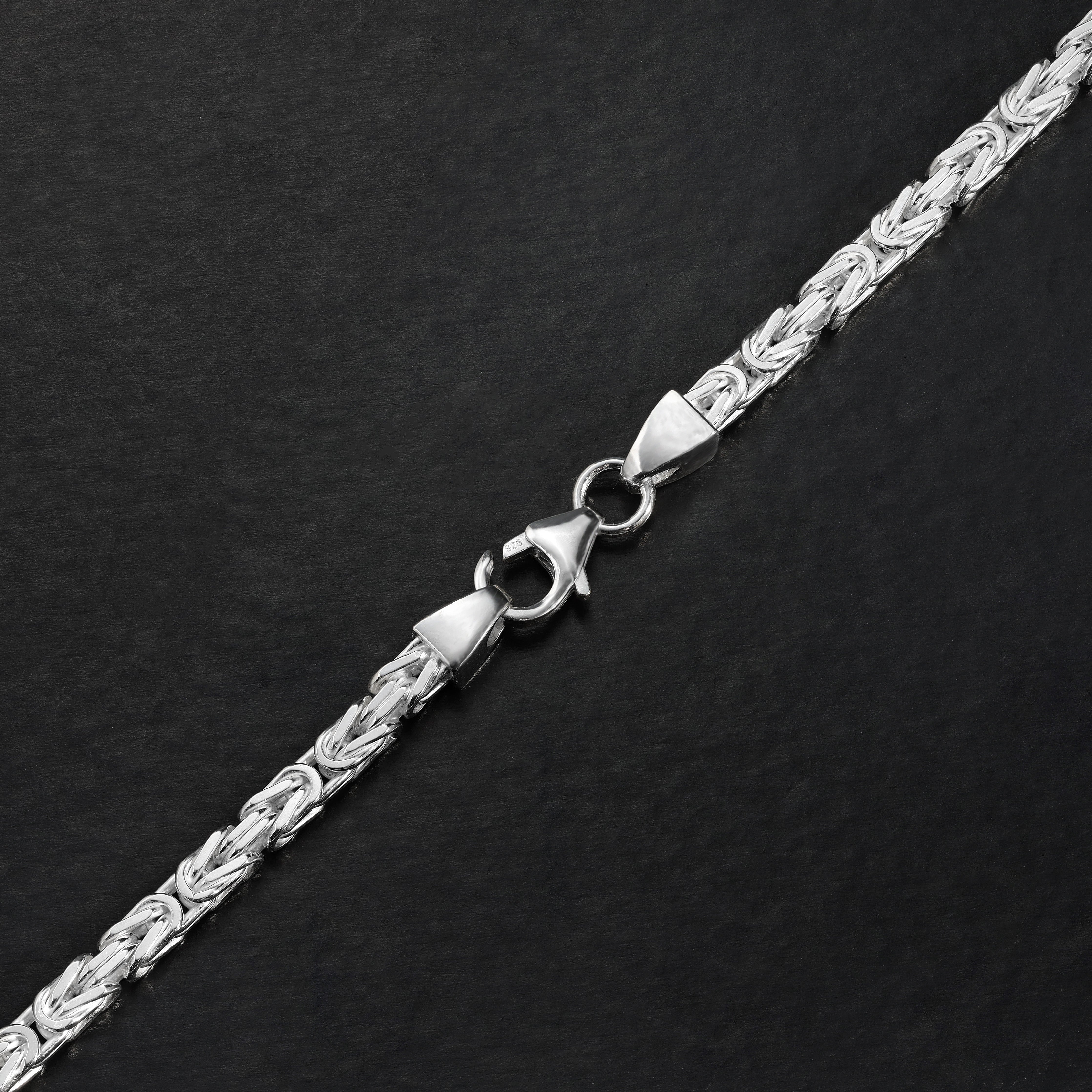 3mm Königskette vierkant 50/55/60/65cm lang aus 925 Sterling Silber - Taipan Schmuck