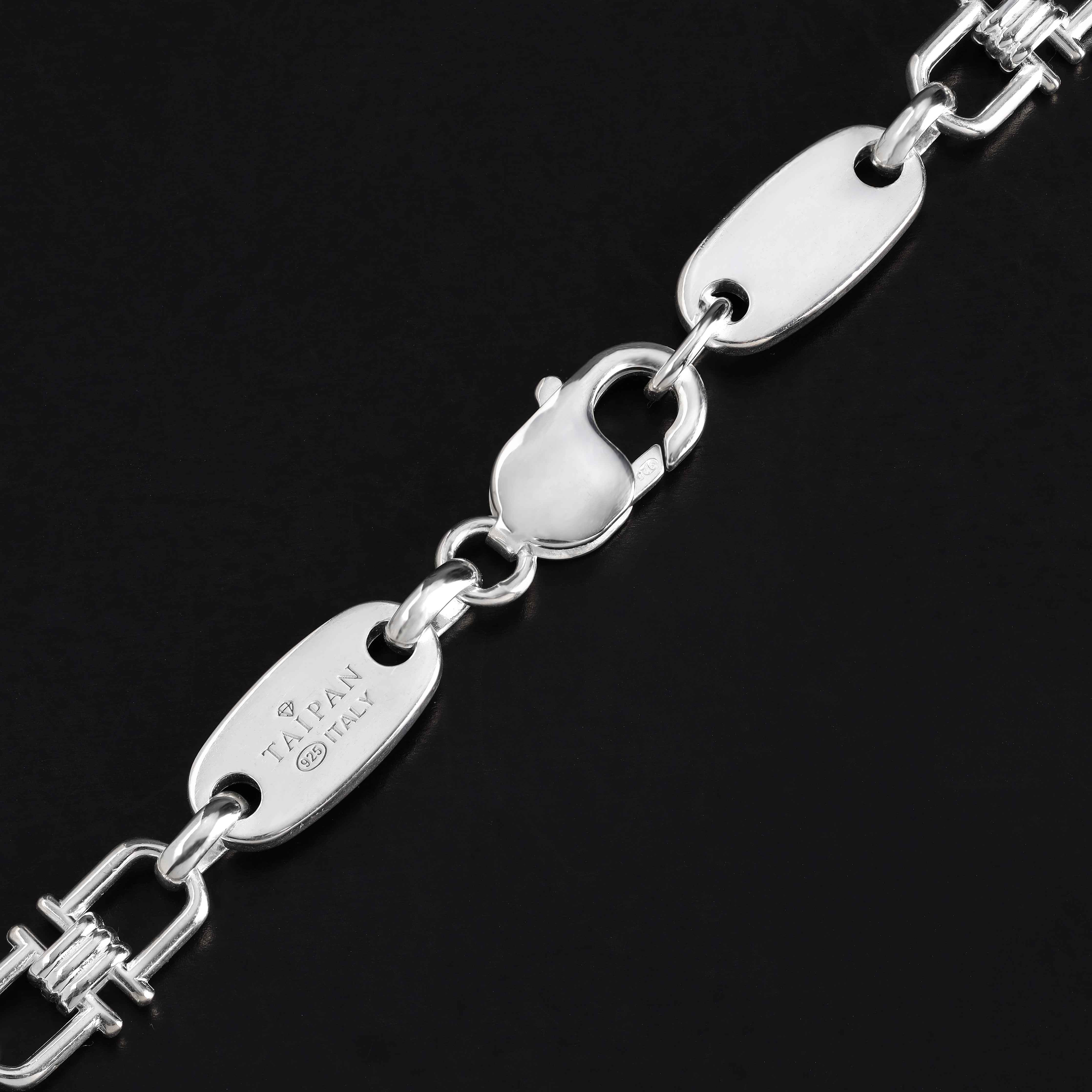 Plattenkette 8mm - 925 Silber - Taipan Schmuck