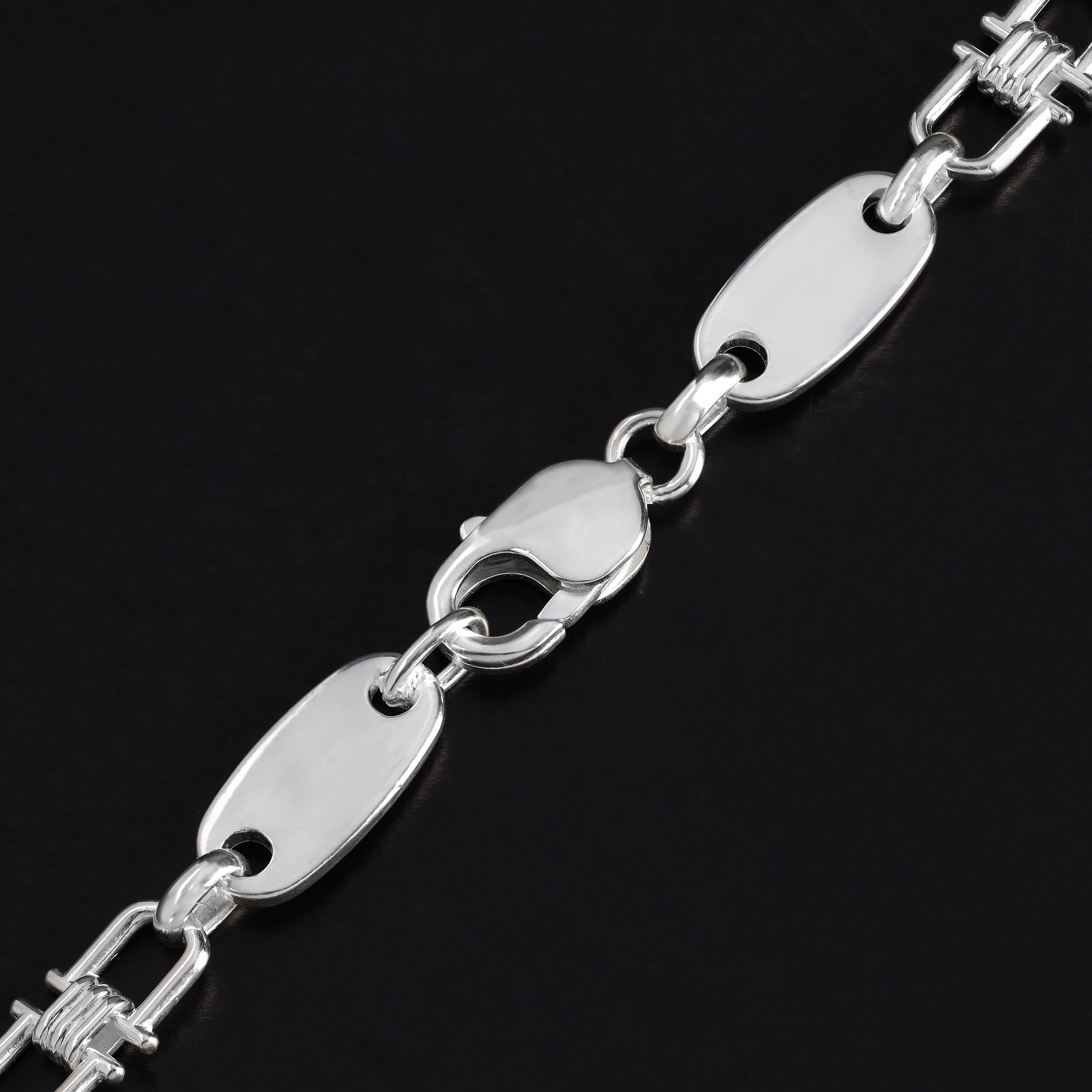 Plattenkette 8mm - 925 Silber - Taipan Schmuck