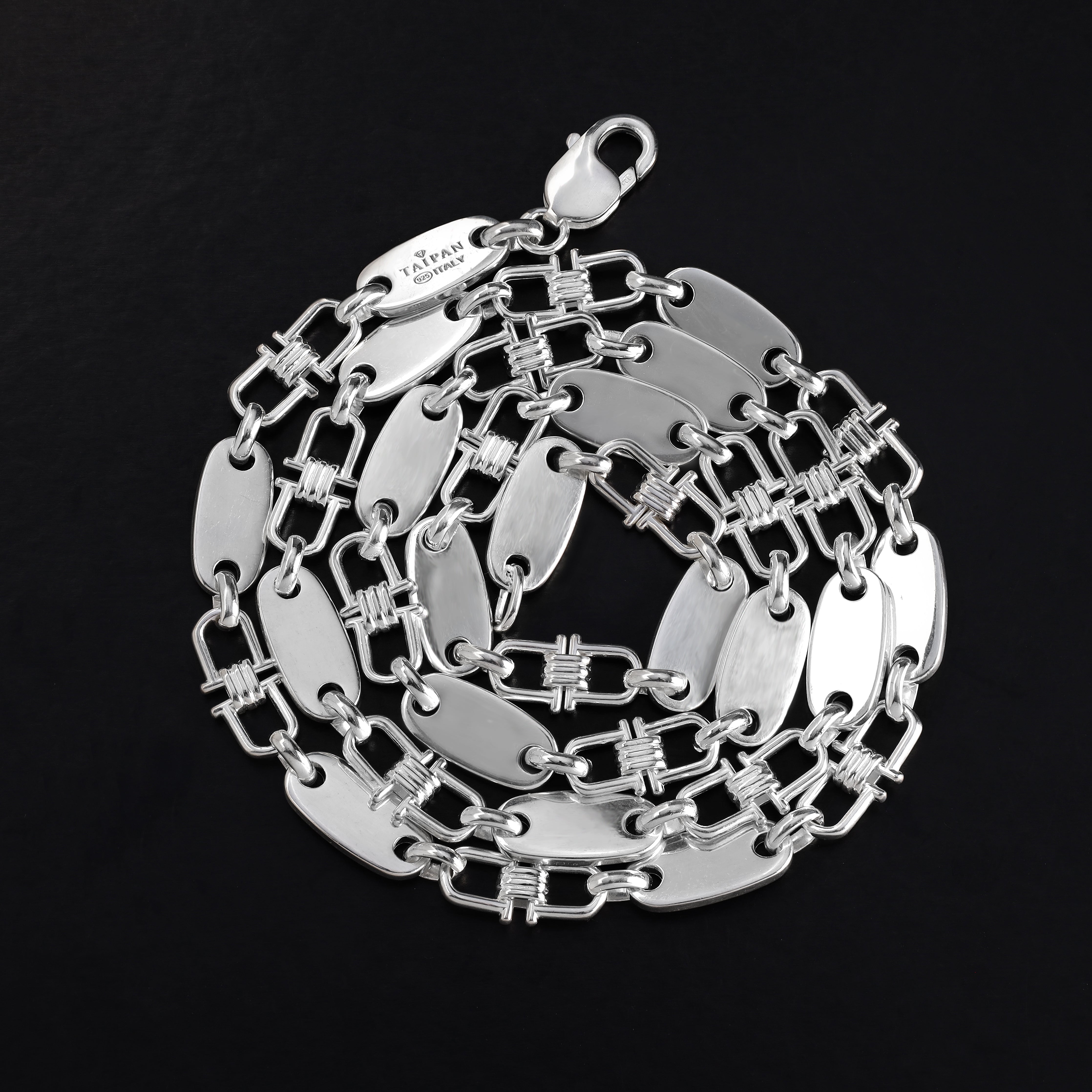 Plattenkette 8mm - 925 Silber - Taipan Schmuck