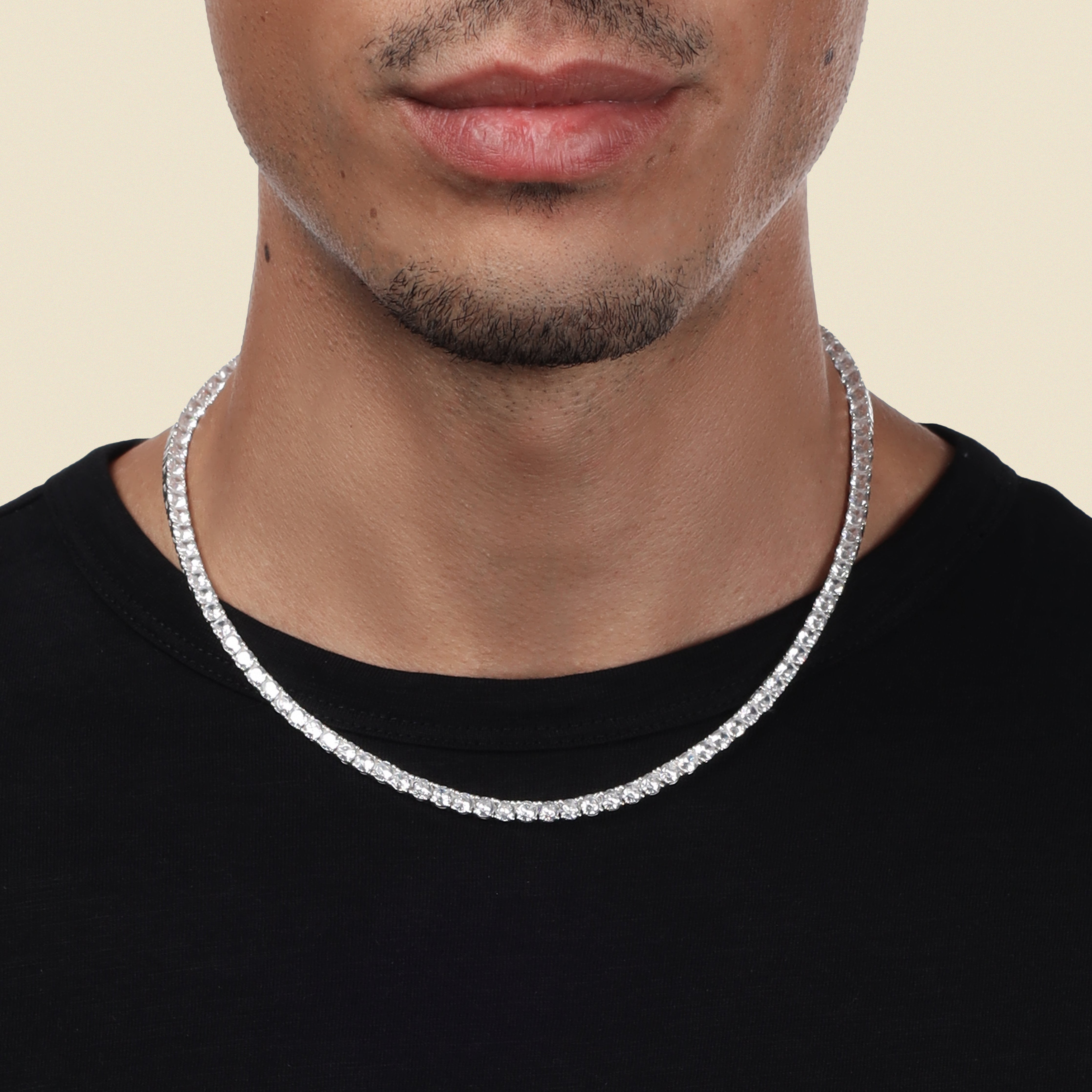 4mm Tennis Chain Kette VVS aus 925 Silber