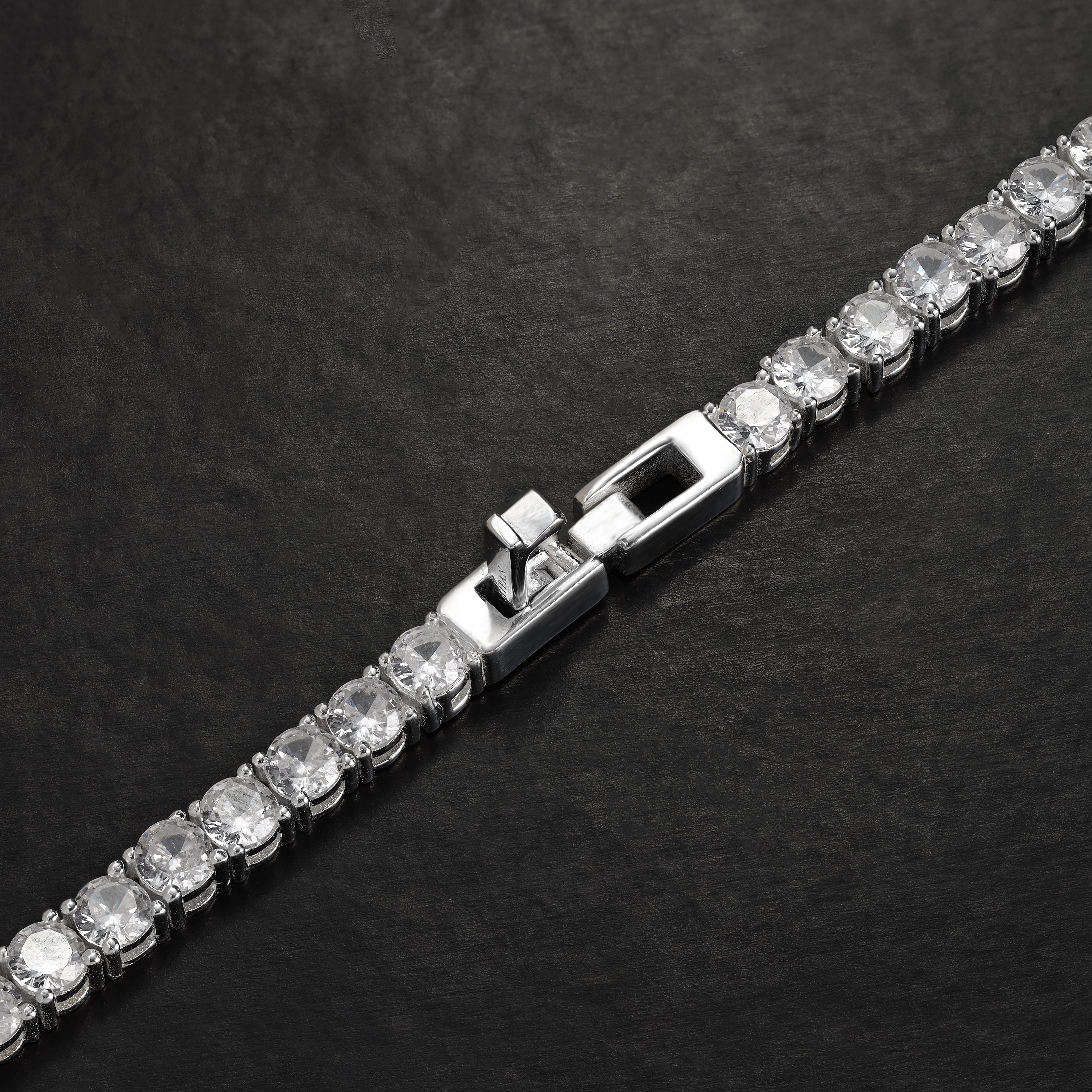 4mm Tennis Chain Kette VVS - 925 Silber - Taipan Schmuck