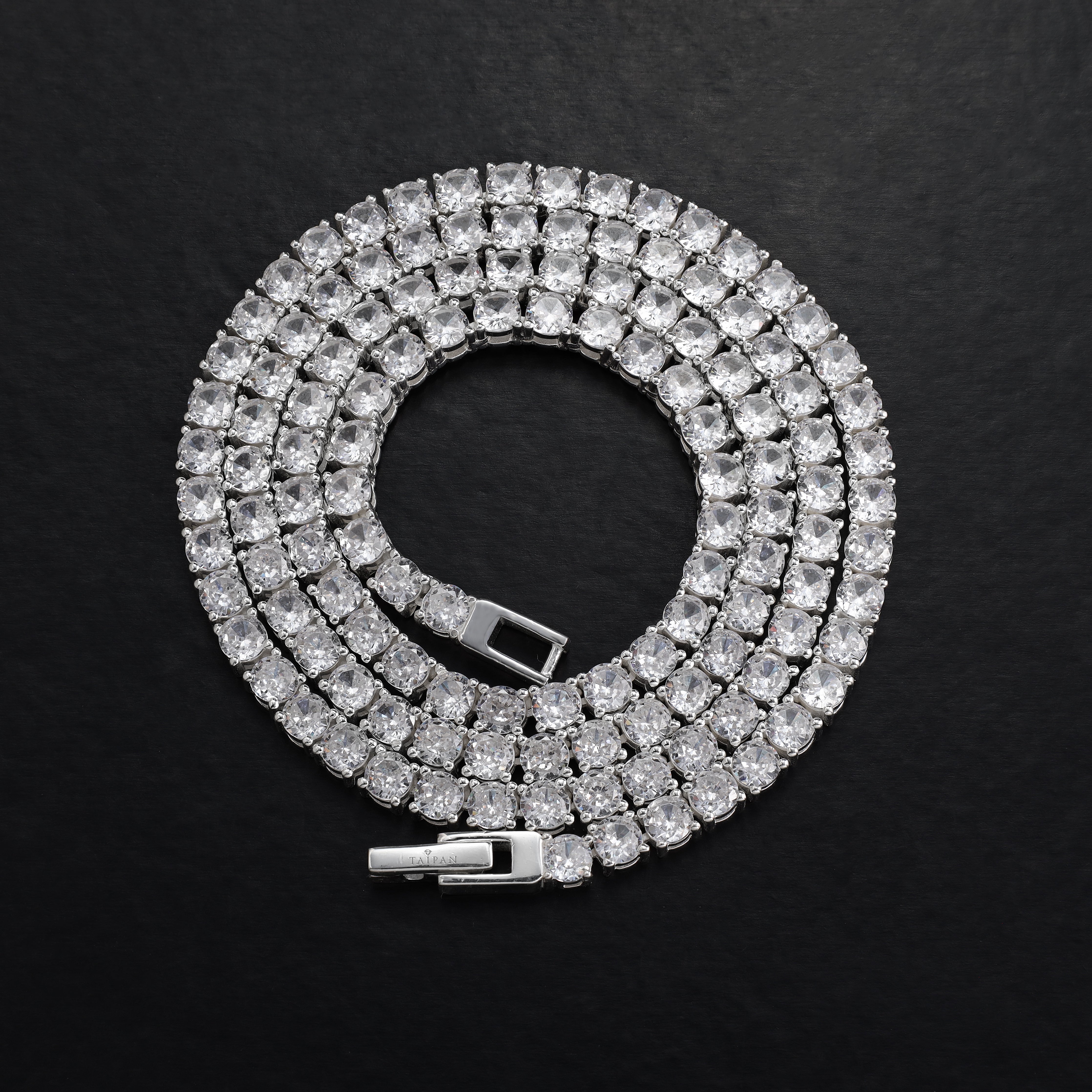 4mm Tennis Chain Kette VVS - 925 Silber - Taipan Schmuck