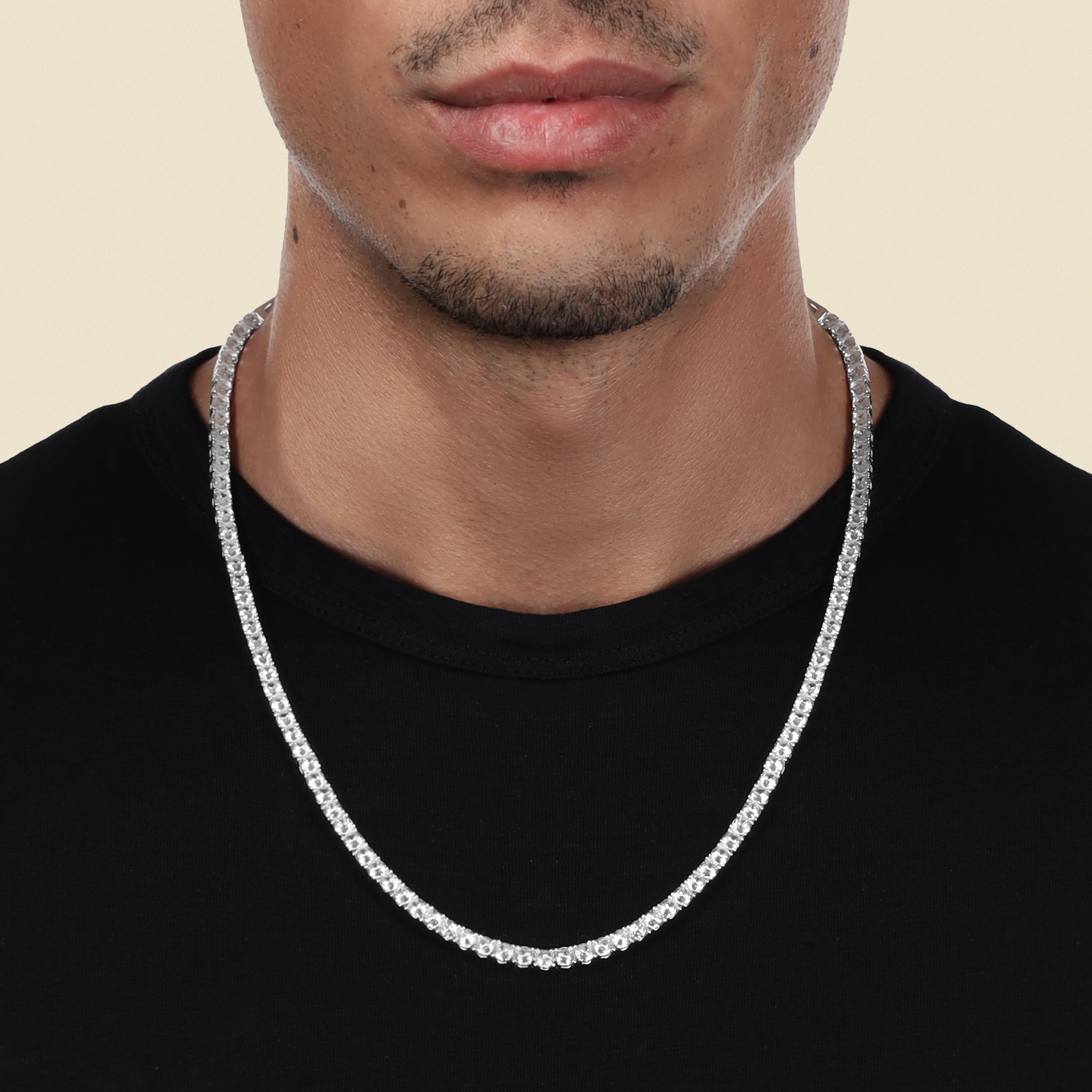 4mm Tennis Chain Kette VVS - 925 Silber - Taipan Schmuck