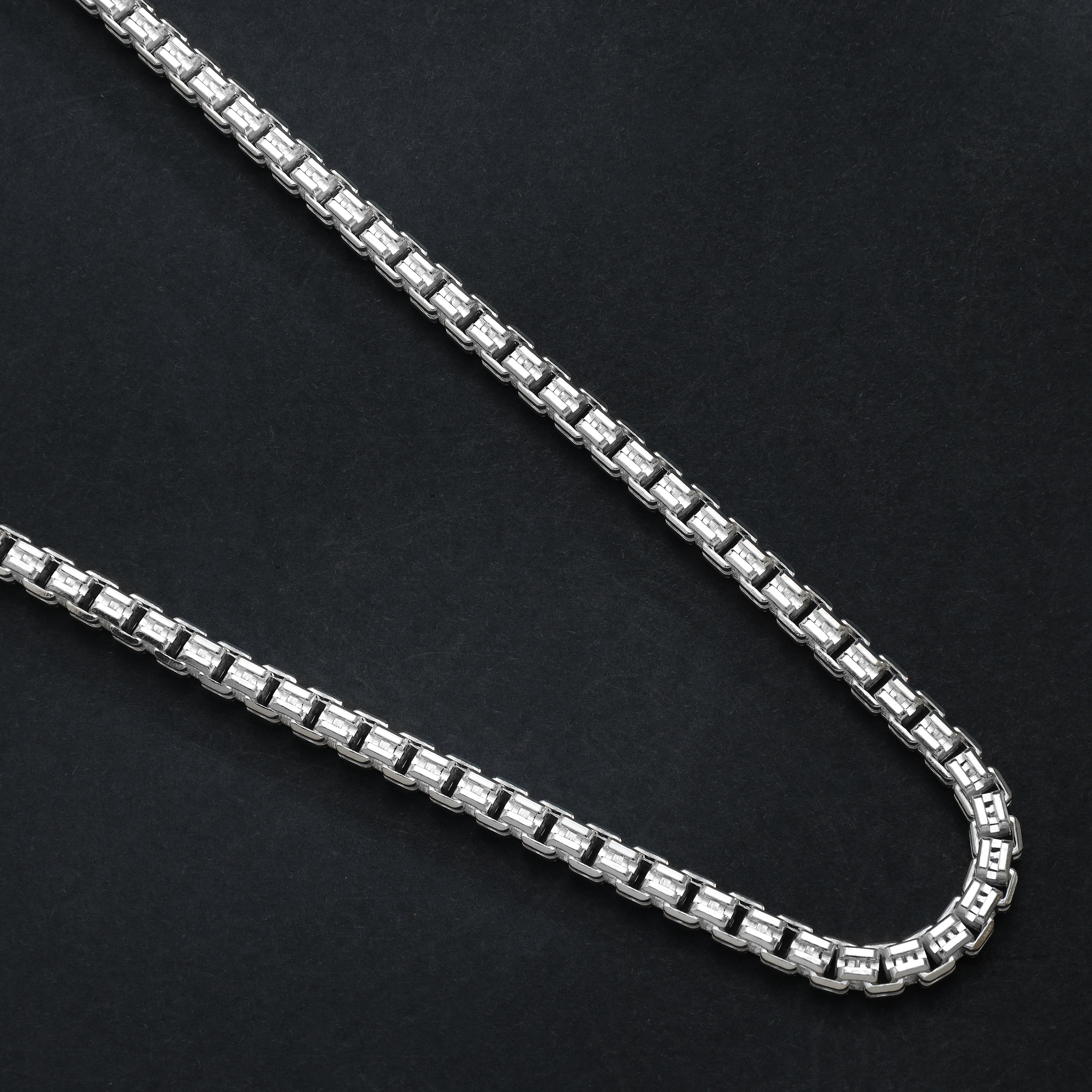 Box Chain Kette 4mm aus 925 Sterling Silber - Taipan Schmuck