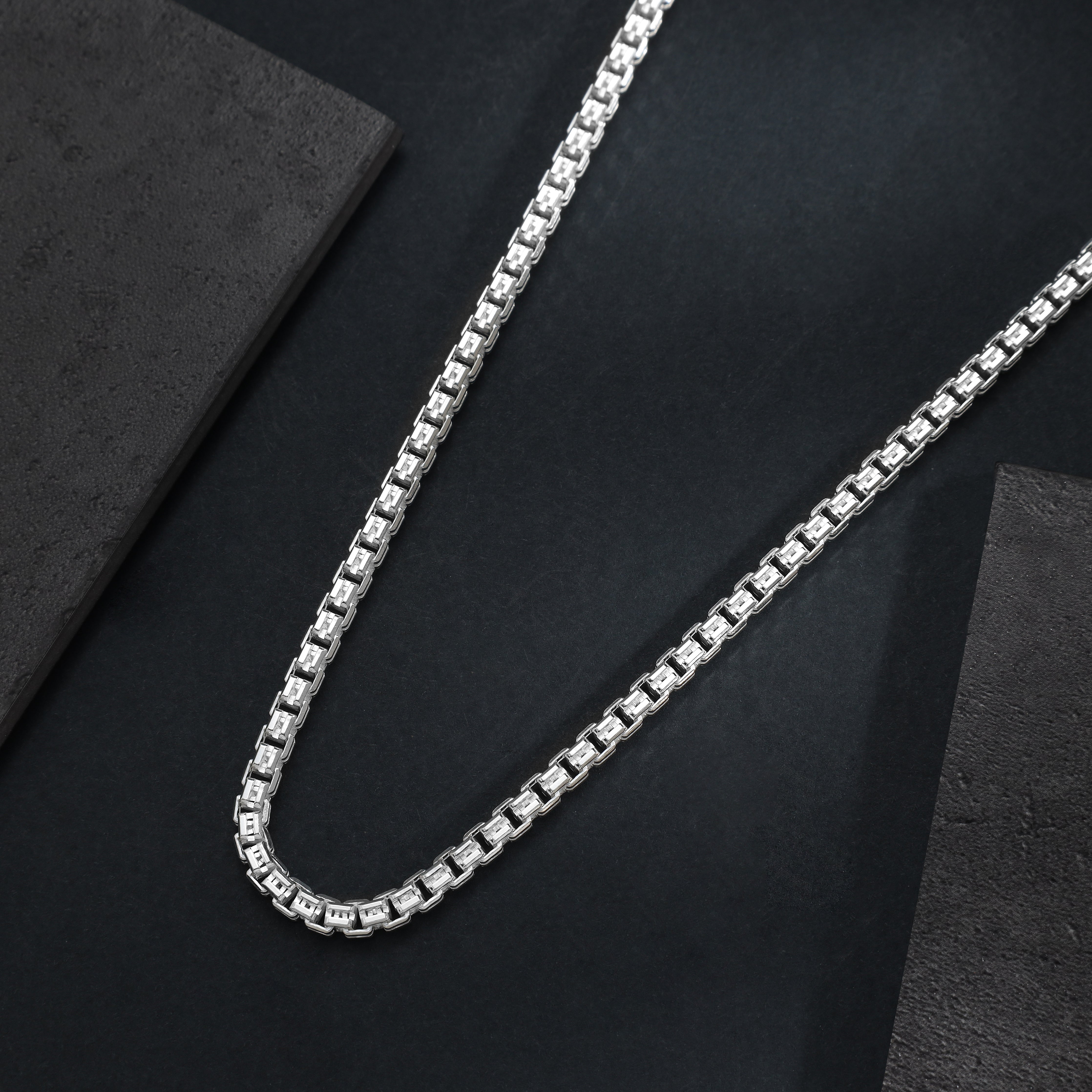 Box Chain Kette 4mm aus 925 Sterling Silber - Taipan Schmuck