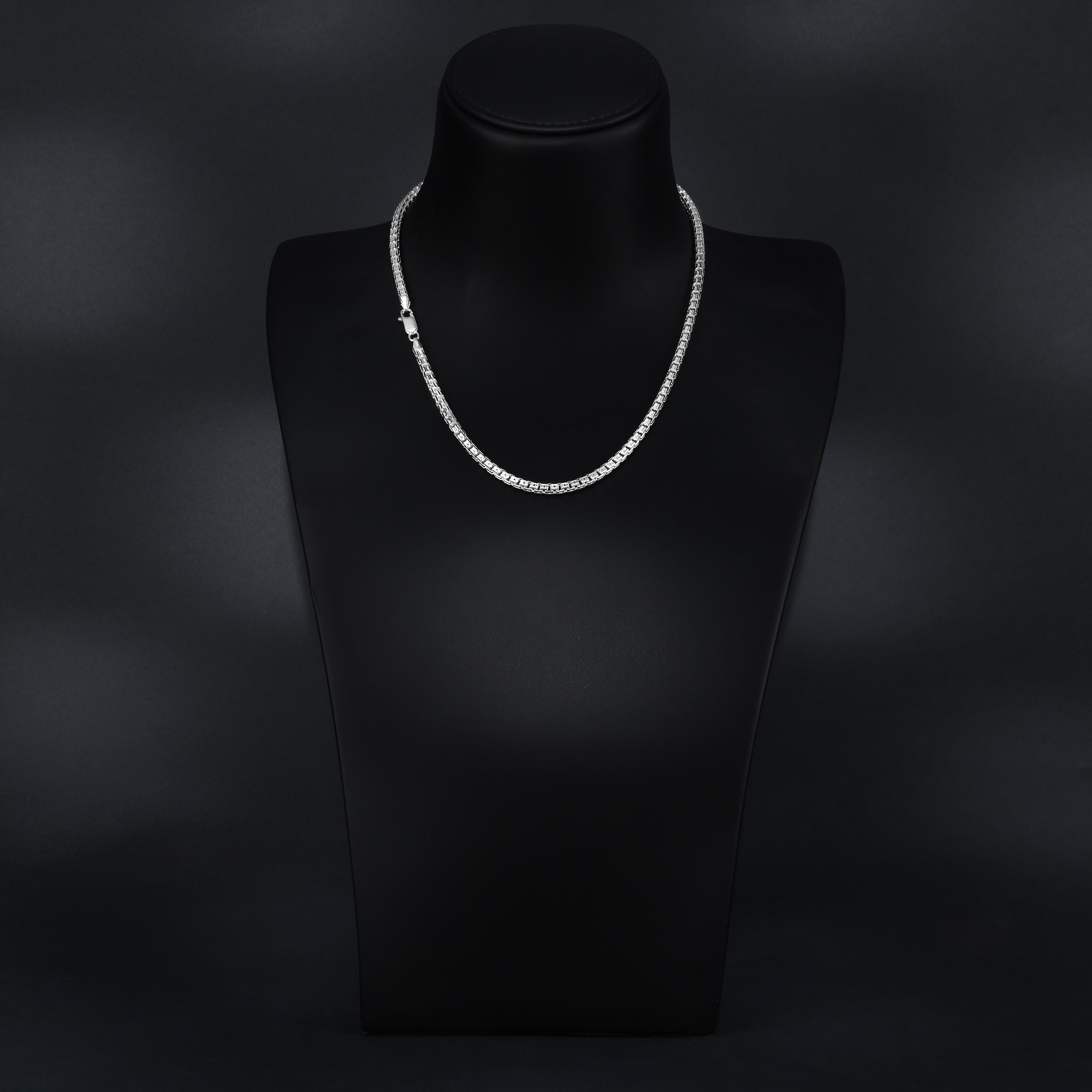 Box Chain Kette 4mm aus 925 Sterling Silber - Taipan Schmuck