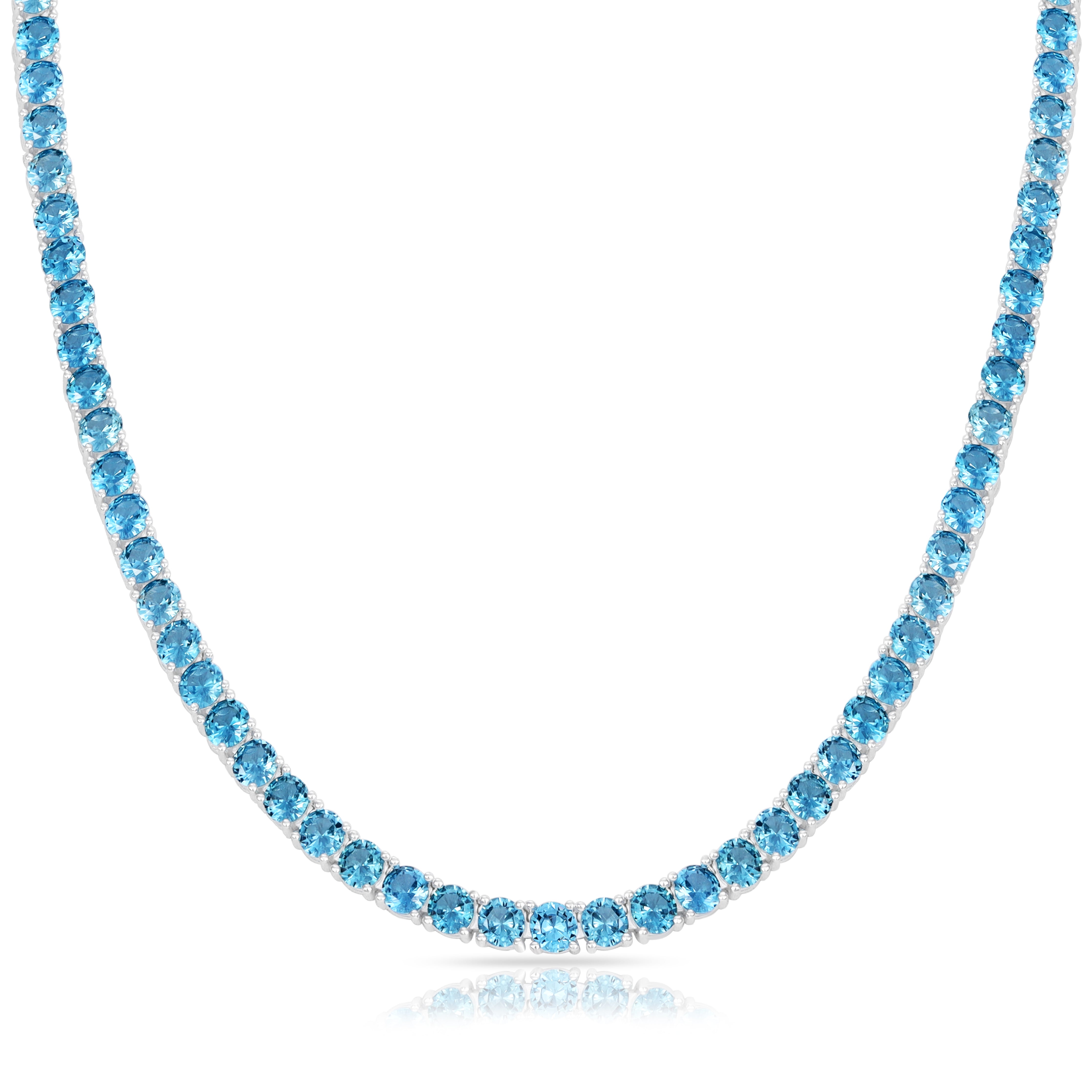 4mm Tennis Chain Kette blau - 925 Sterling Silber - Taipan Schmuck