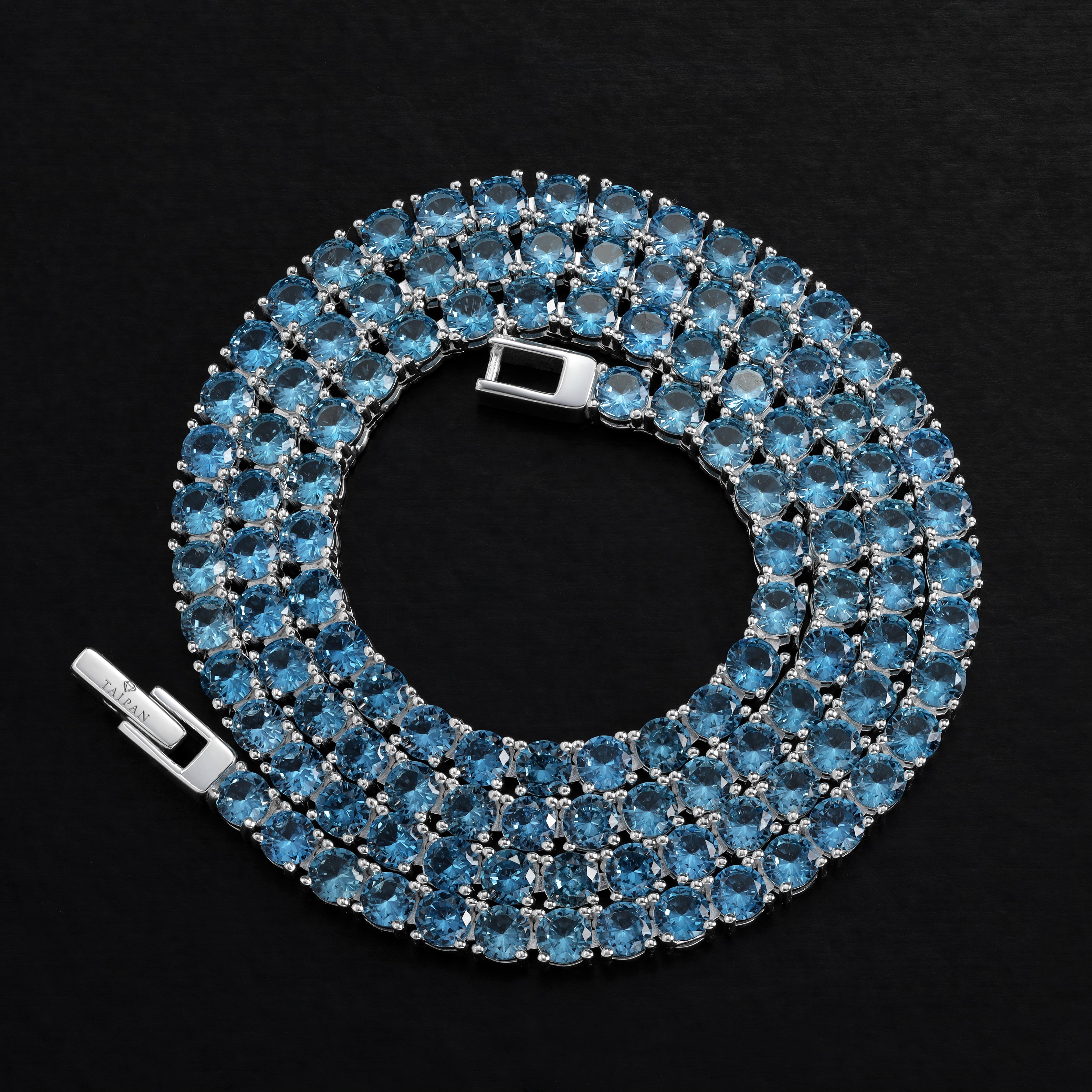 4mm Tennis Chain Kette blau - 925 Sterling Silber - Taipan Schmuck