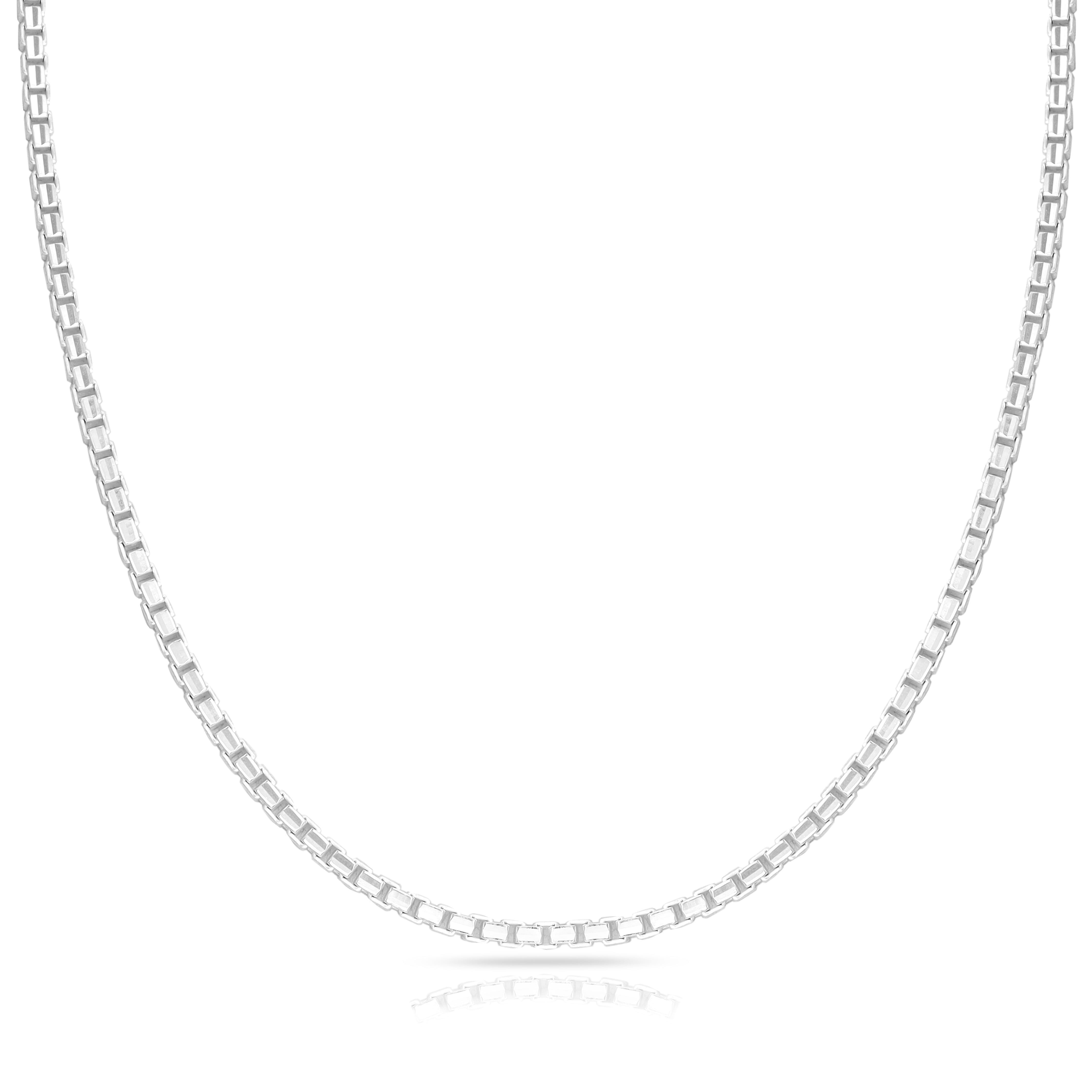 Box Chain Kette 2mm breit aus 925 Sterling Silber unisex - Taipan Schmuck