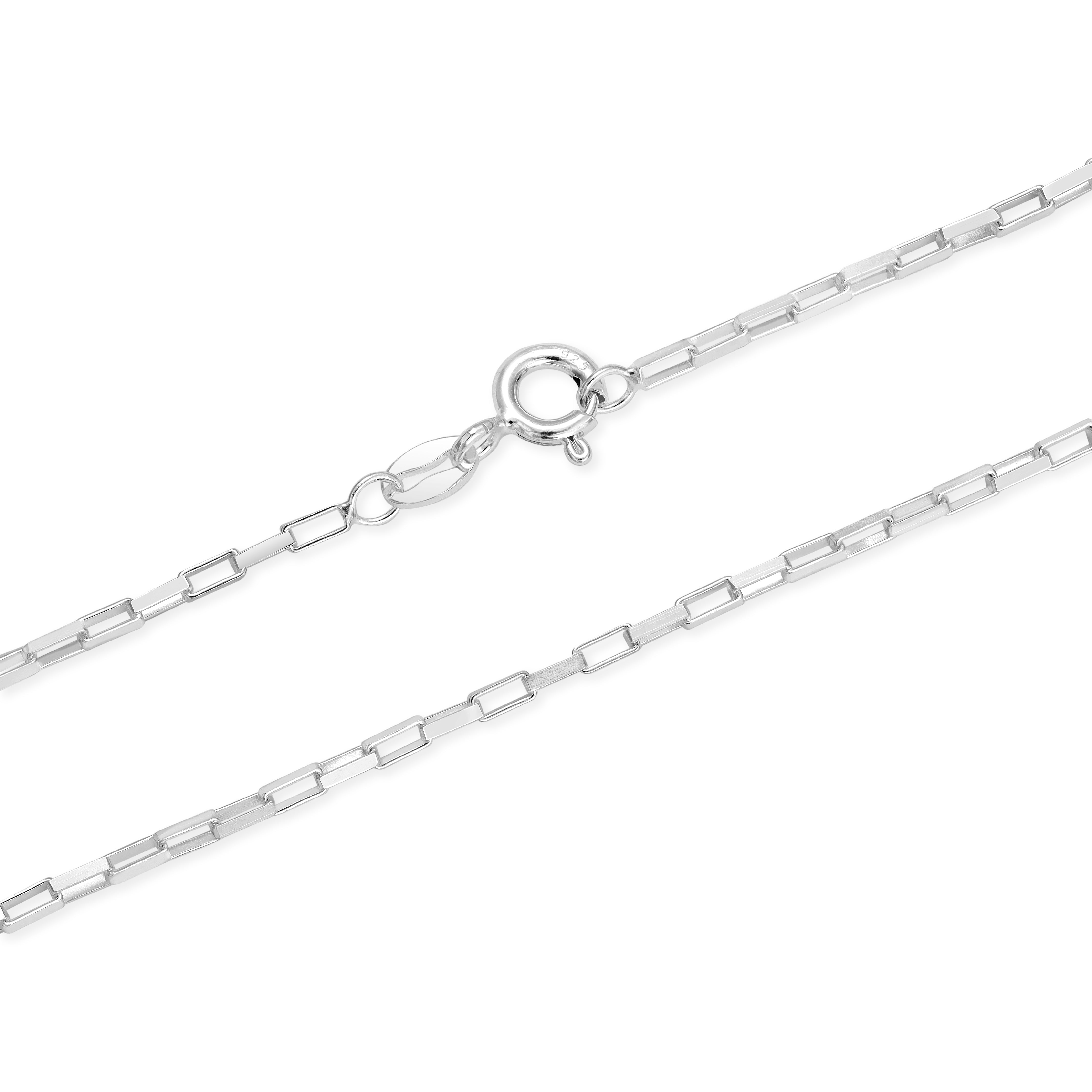 Box Chain Kette 2mm breit aus 925 Sterling Silber unisex - Taipan Schmuck