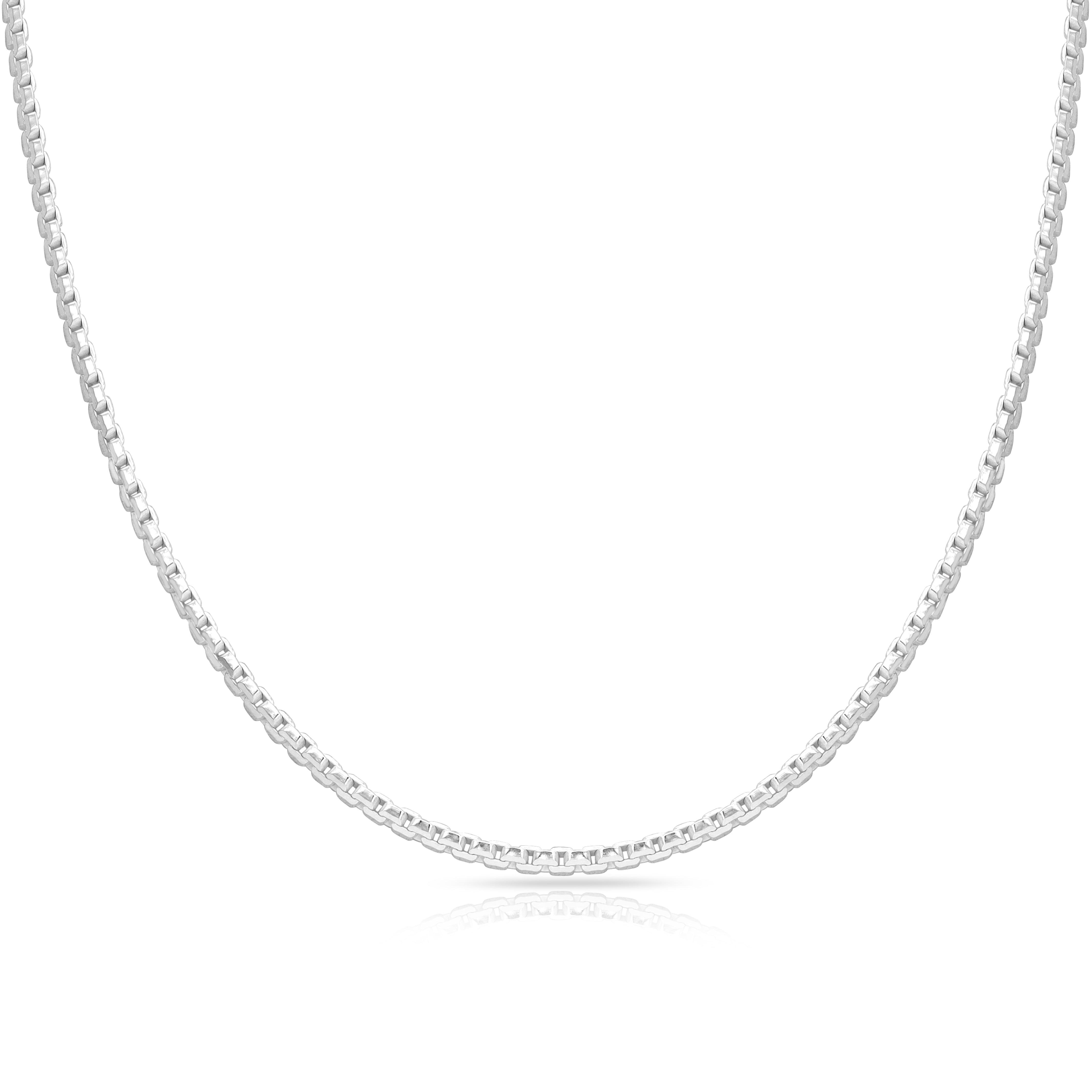 Box Chain Kette 2mm breit aus 925 Sterling Silber - Taipan Schmuck