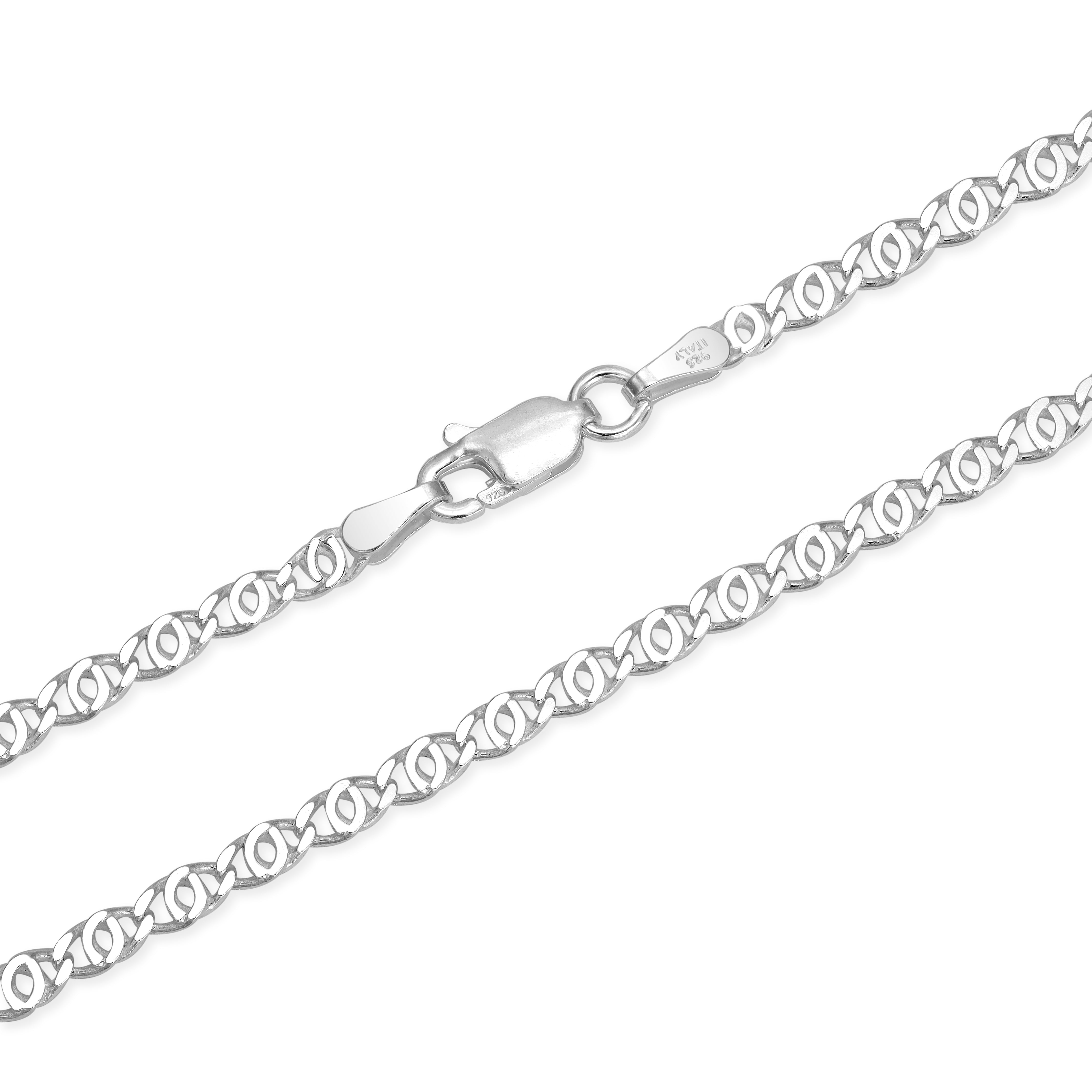 S Panzerkette 3mm breit aus 925 Sterling Silber unisex - Taipan Schmuck