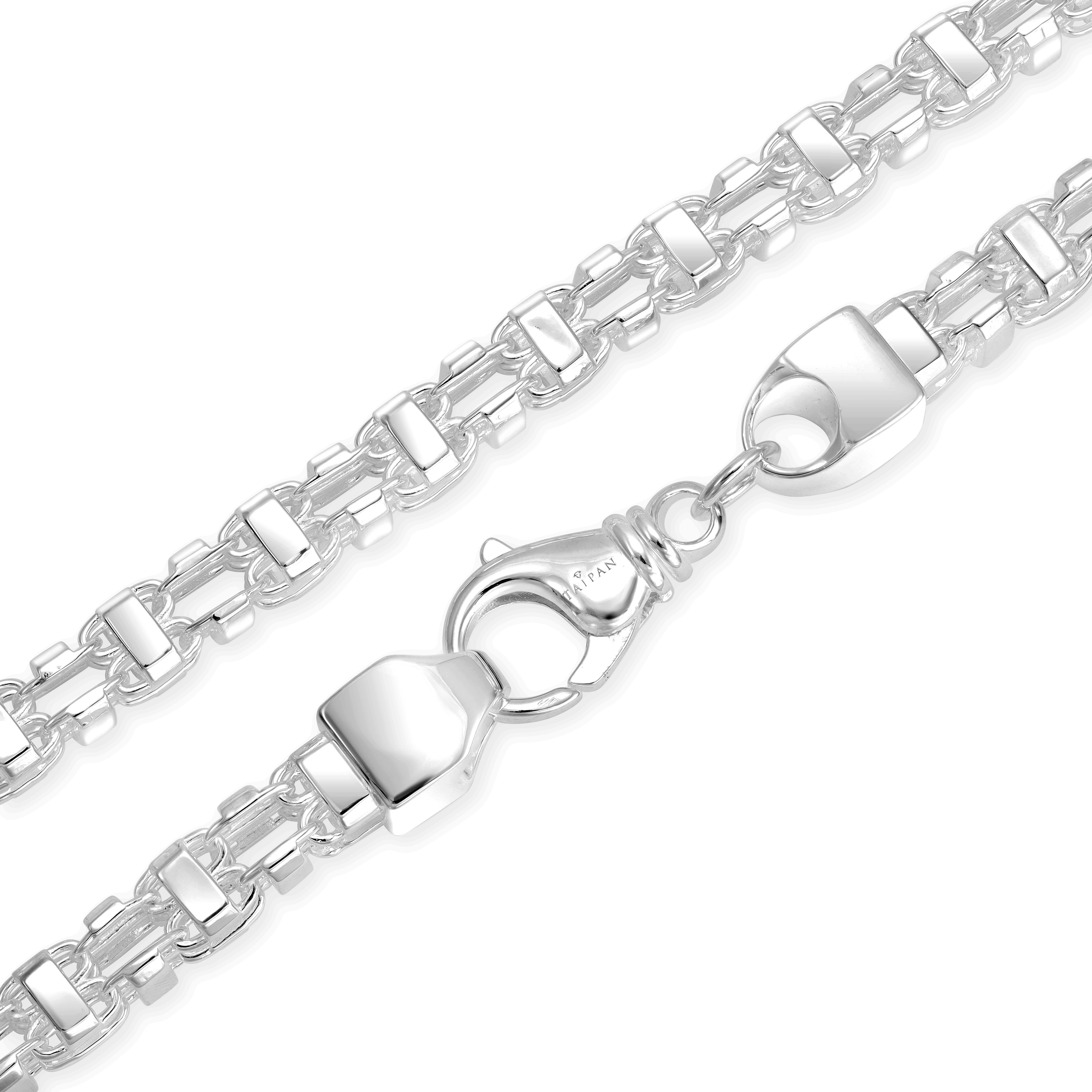 Käfigkette Magnumkette 7mm breit 60/70cm lang aus 925 Sterling Silber - Taipan Schmuck