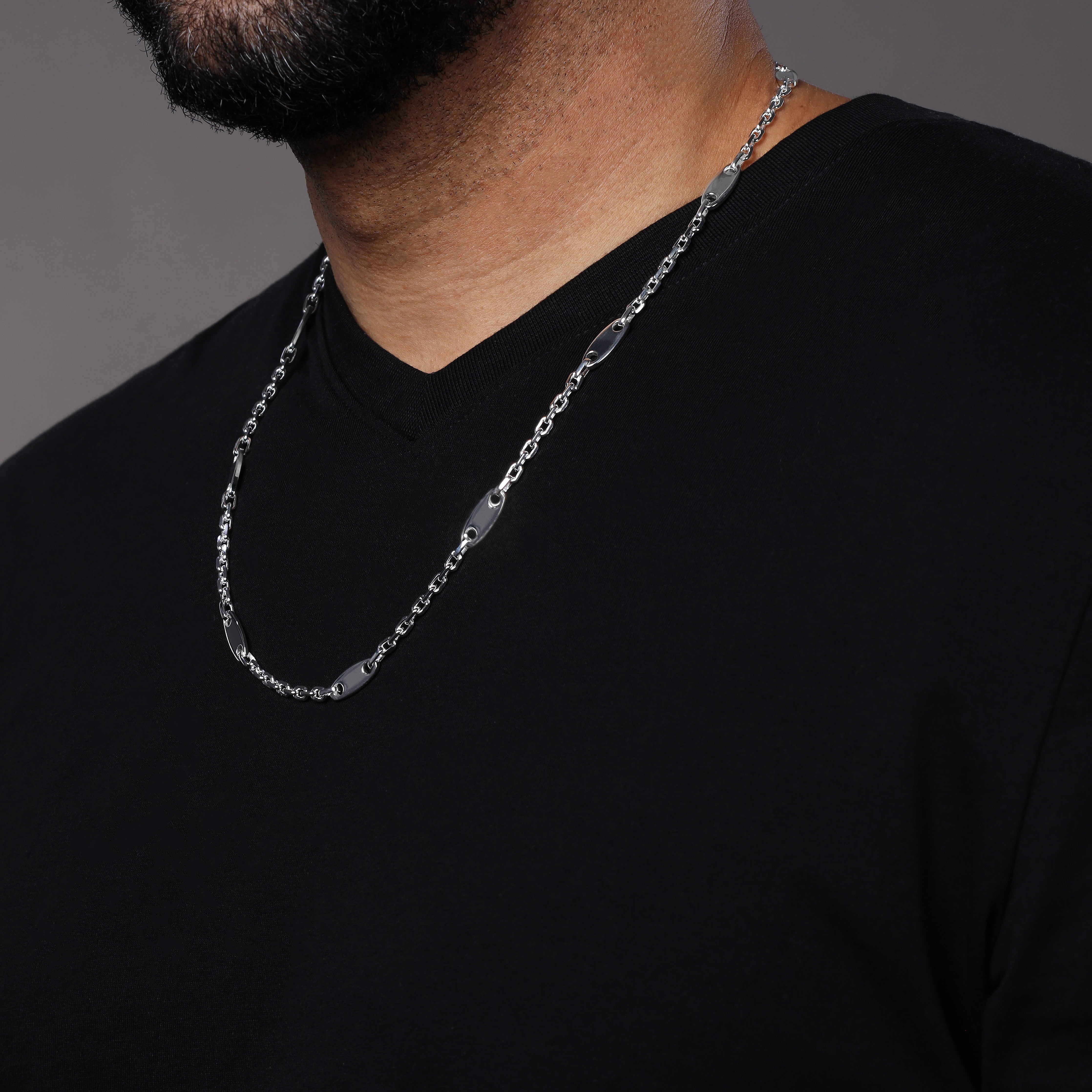 Luxor Kette Plattenkette + Ankerkette 6mm breit aus 925 Sterlingsilber "Oriental Dream" - Taipan Schmuck