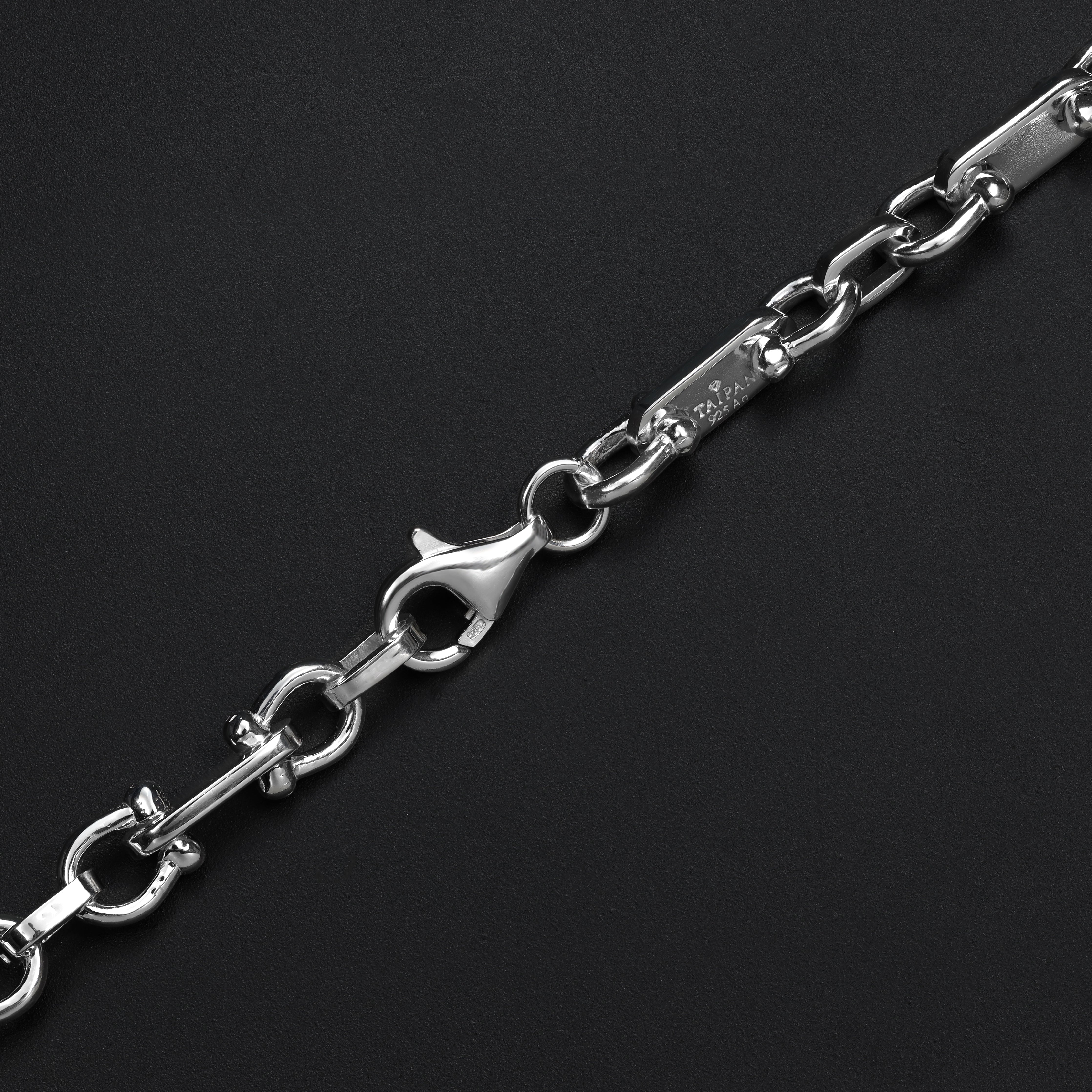 Pharao Kette Plattenkette 6,5mm breit aus 925 Sterlingsilber "Oriental Dream" - Taipan Schmuck