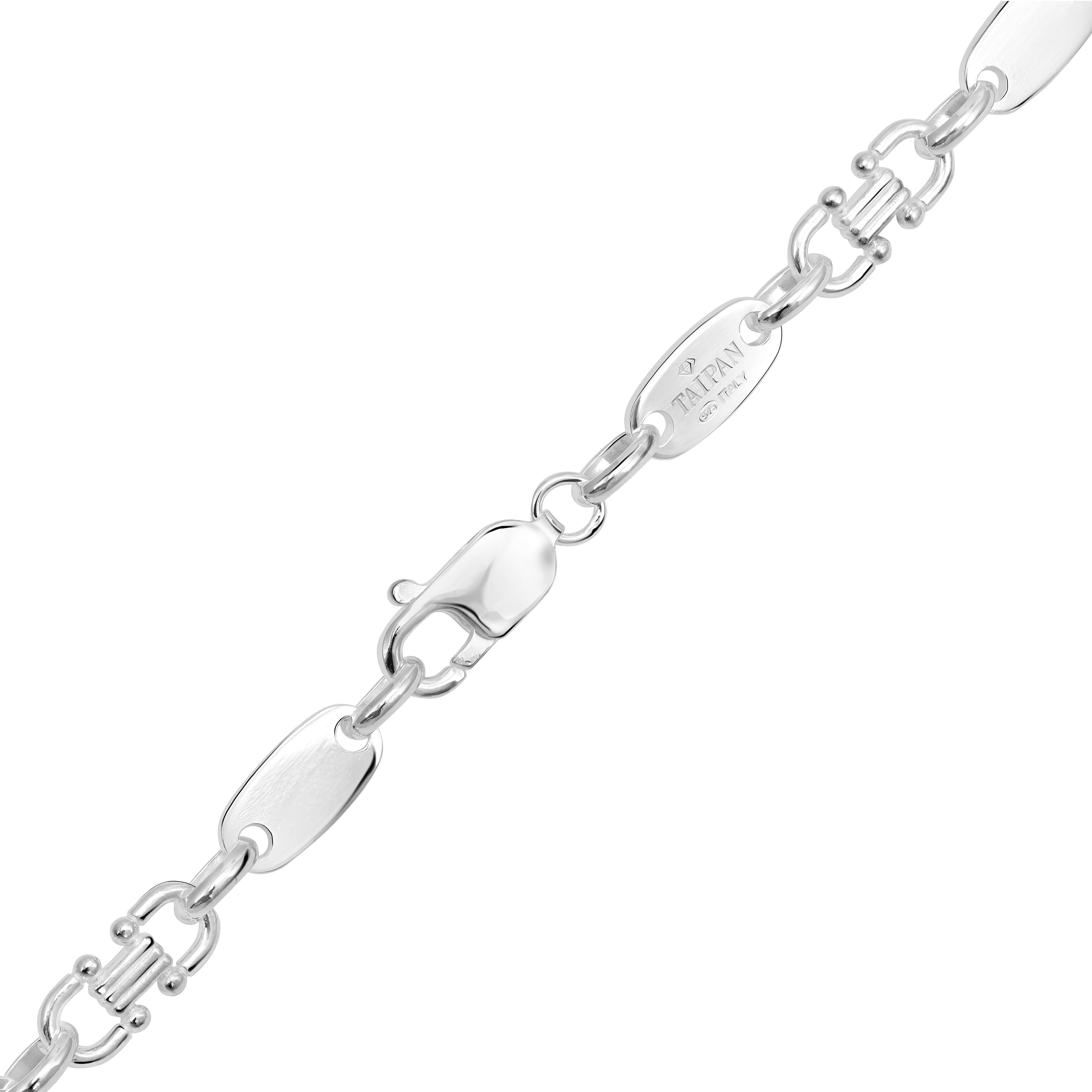6mm Plattenkette aus 925 Sterlingsilber