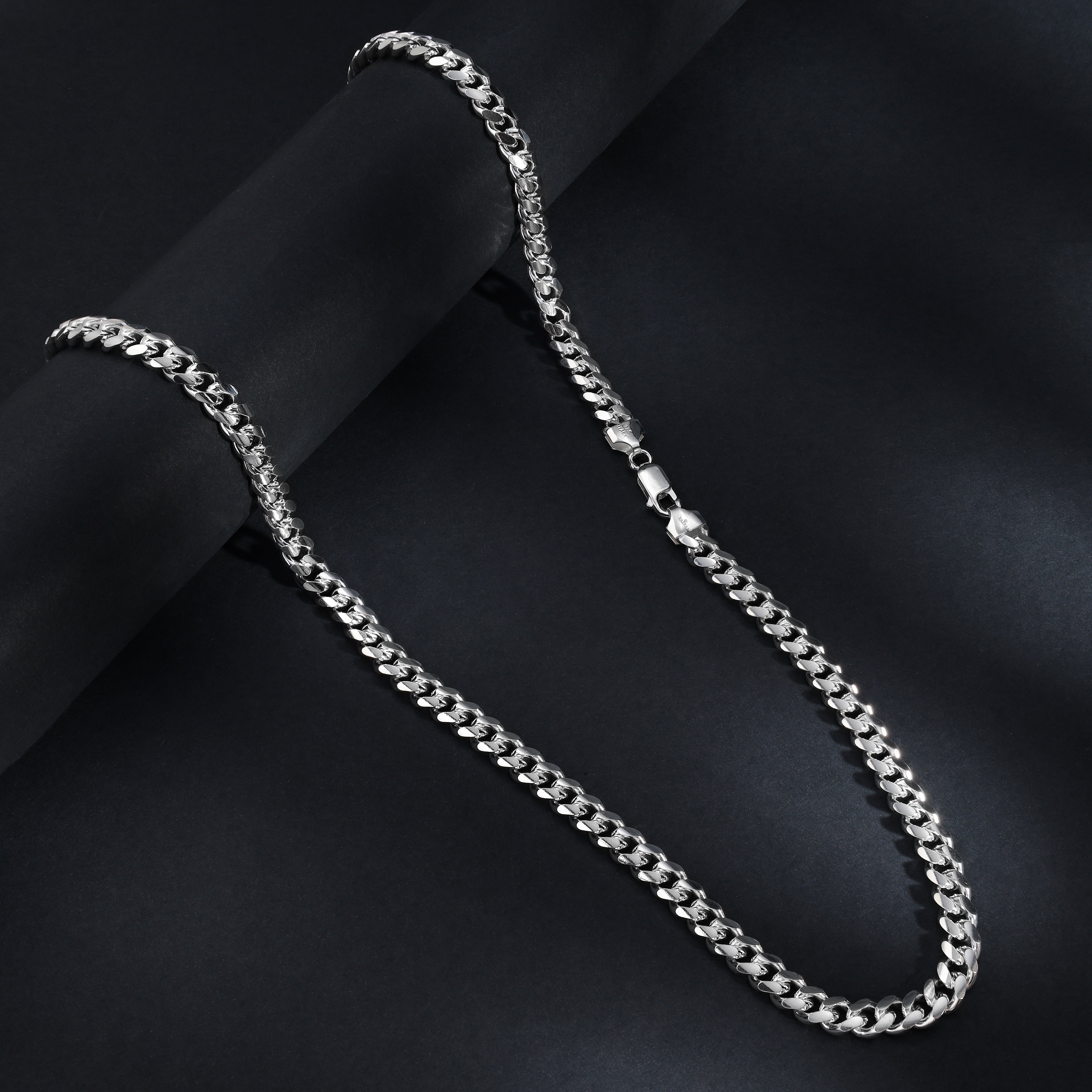 7mm Miami Cuban Link Chain 50/55/60/65/70cm lang aus 925 Sterlingsilber - Taipan Schmuck