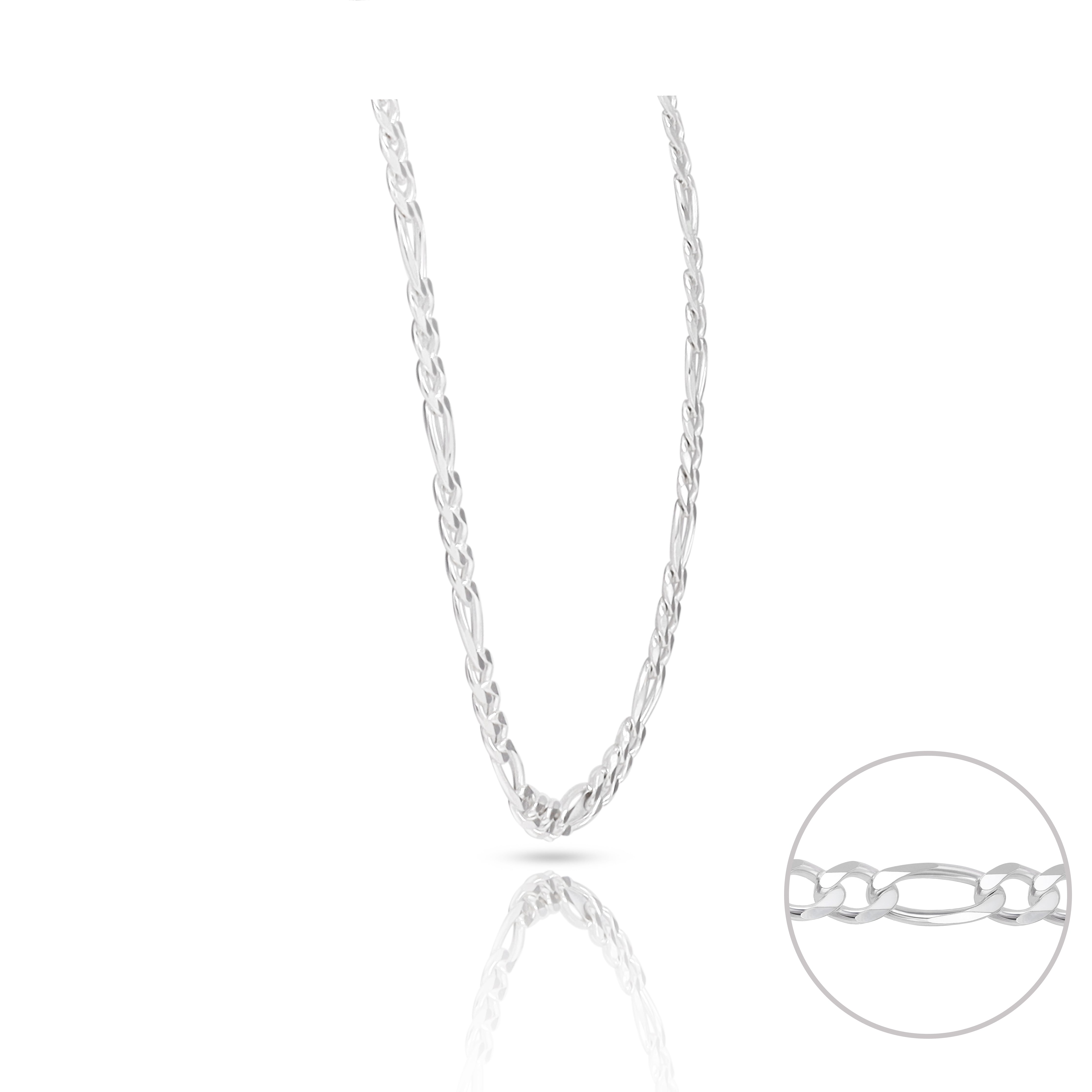 6mm Figaro Kette aus 925 Sterlingsilber