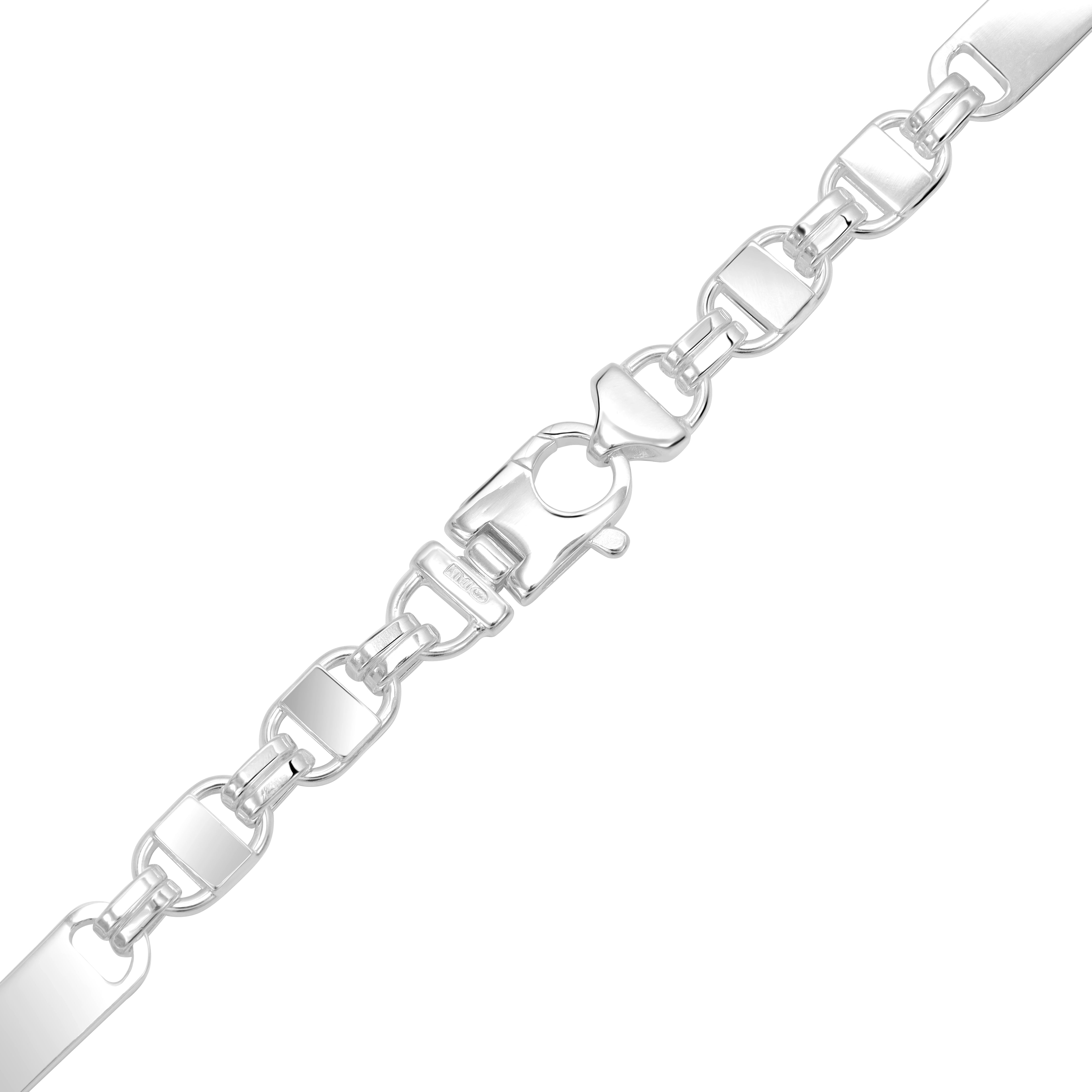 8mm Plattenkette 60cm aus 925 Sterlingsilber