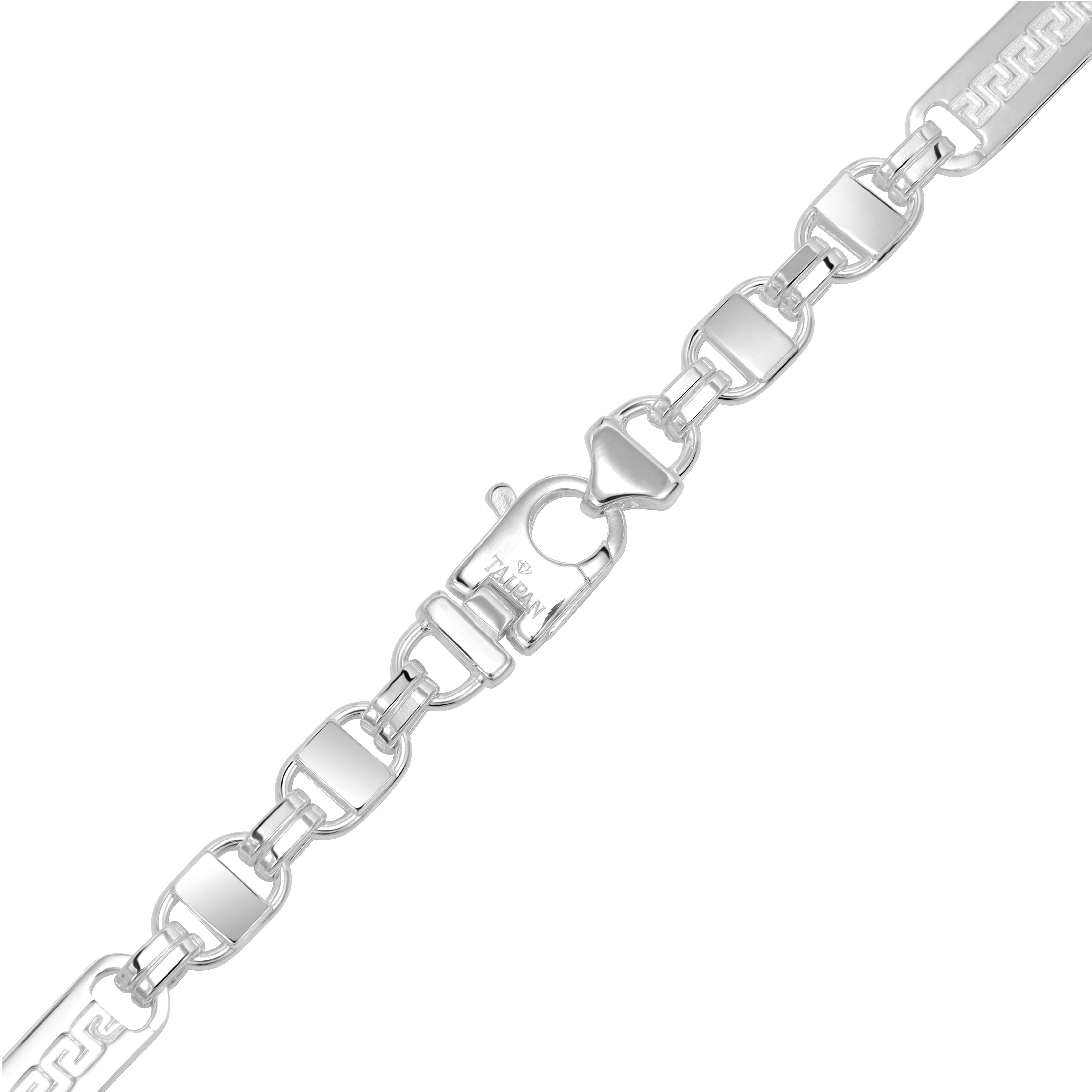 8mm Plattenkette 60cm aus 925 Sterlingsilber