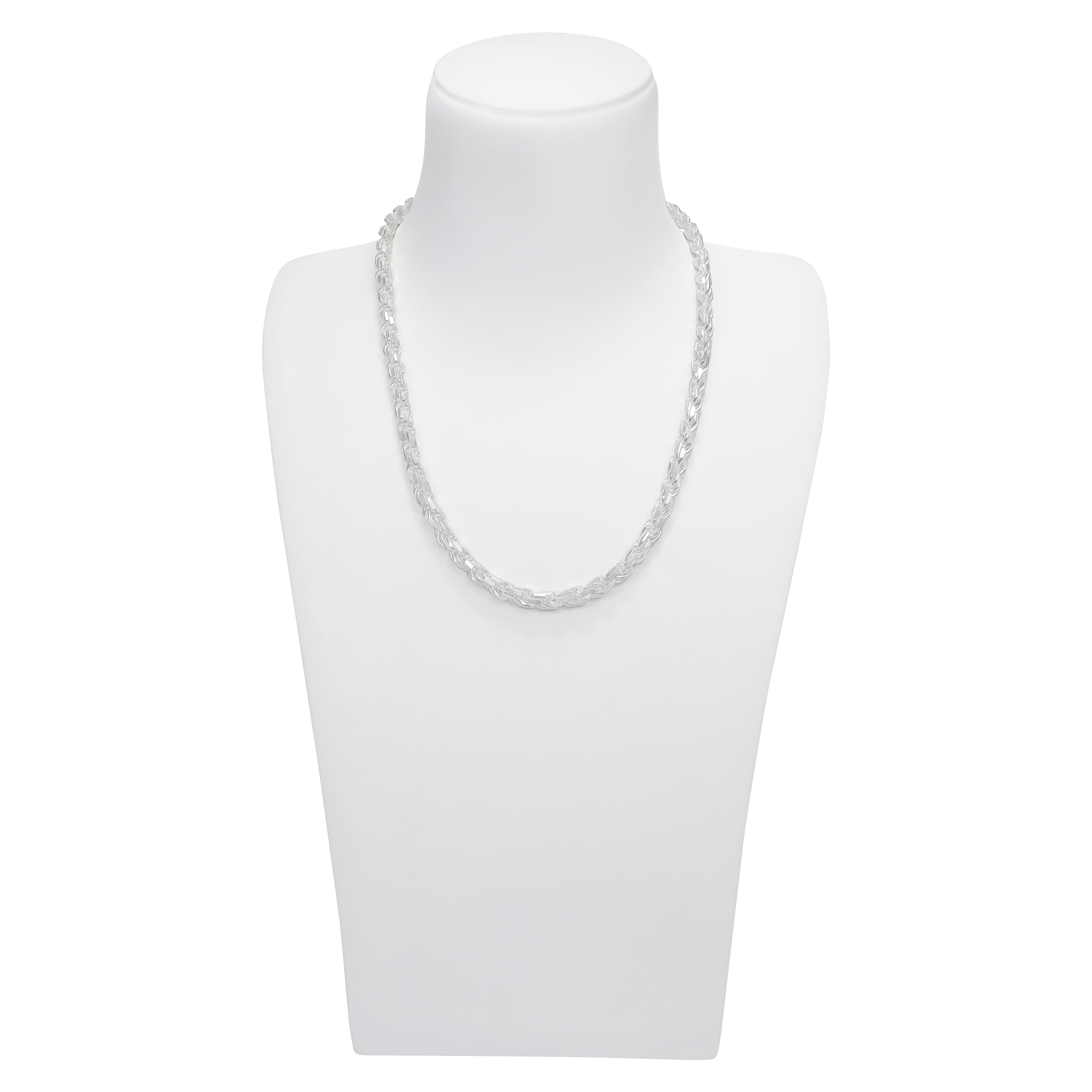 7mm Kordelkette Rope chain 60cm aus 925 Sterlingsilber