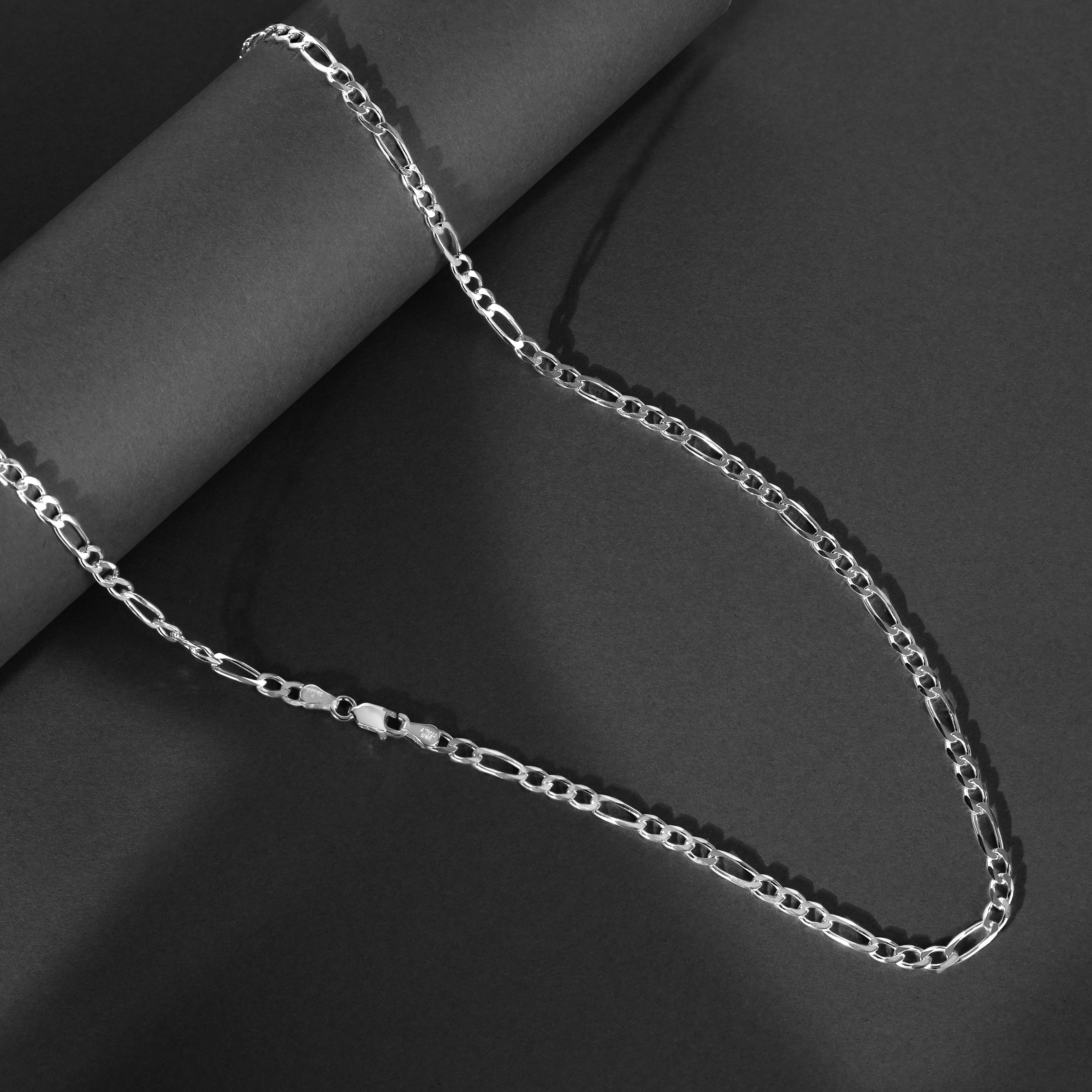 Figarokette 4mm breit aus 925 Silber - Taipan Schmuck