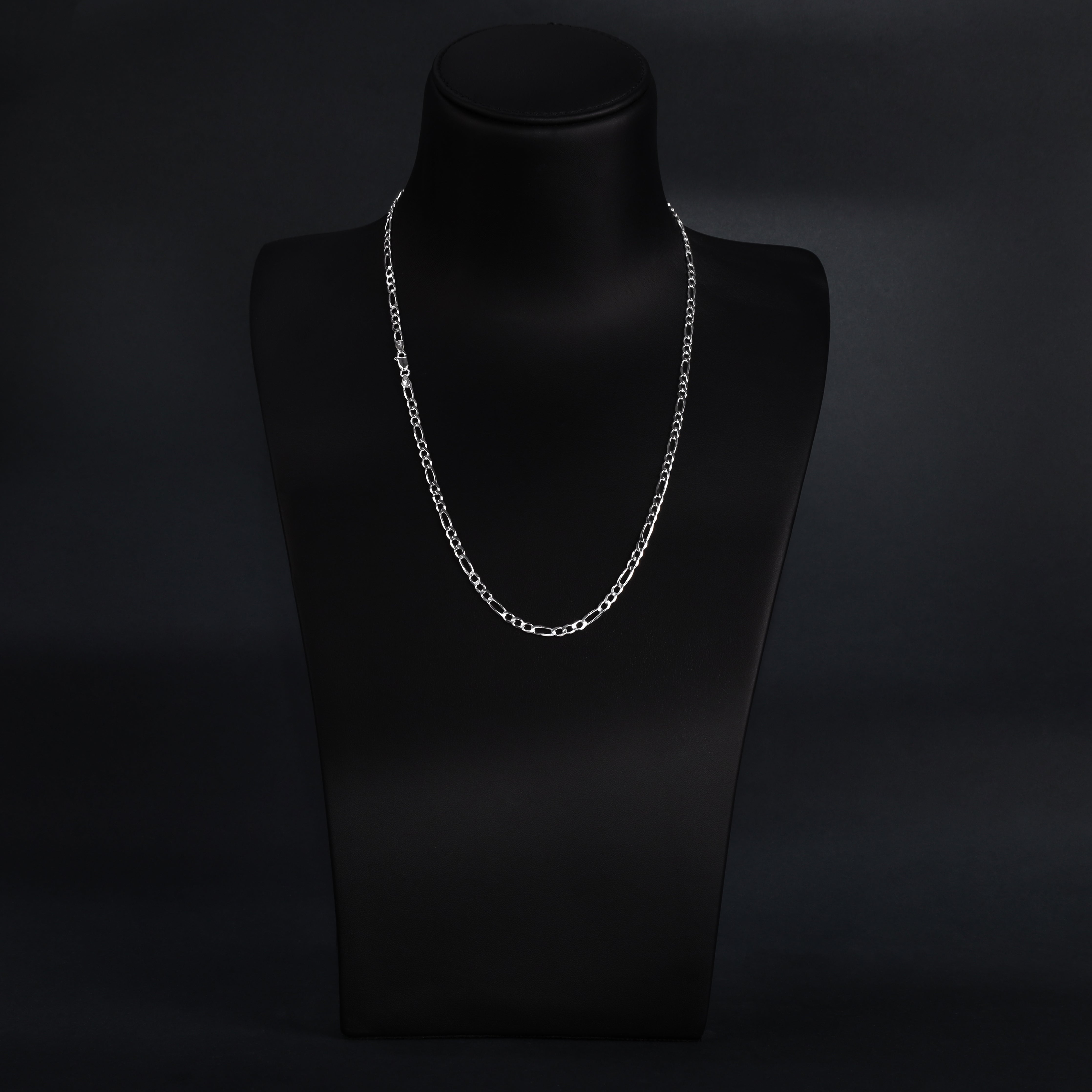 Figarokette 4mm breit aus 925 Silber - Taipan Schmuck