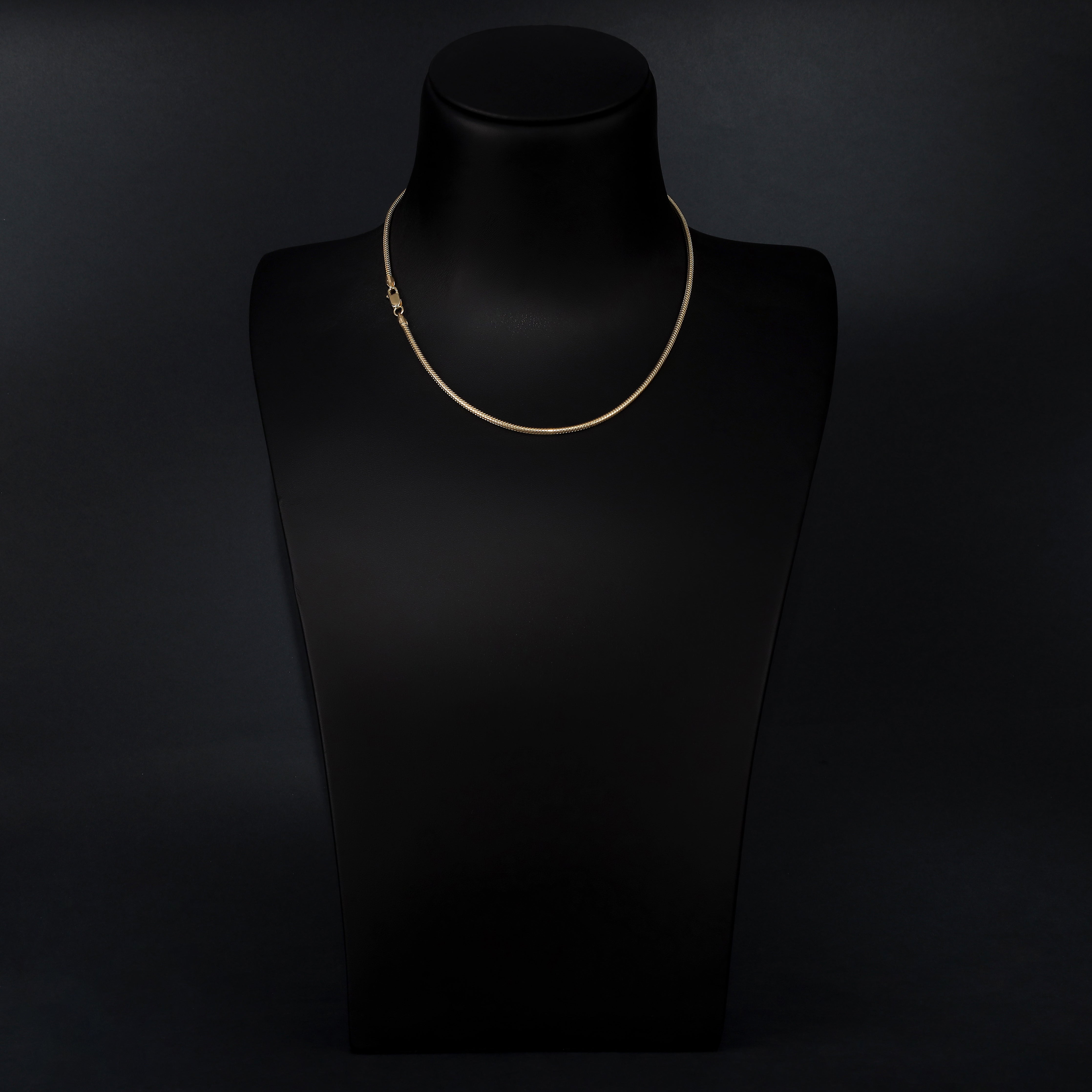 2.4mm snake chain - 925 silver gold plated