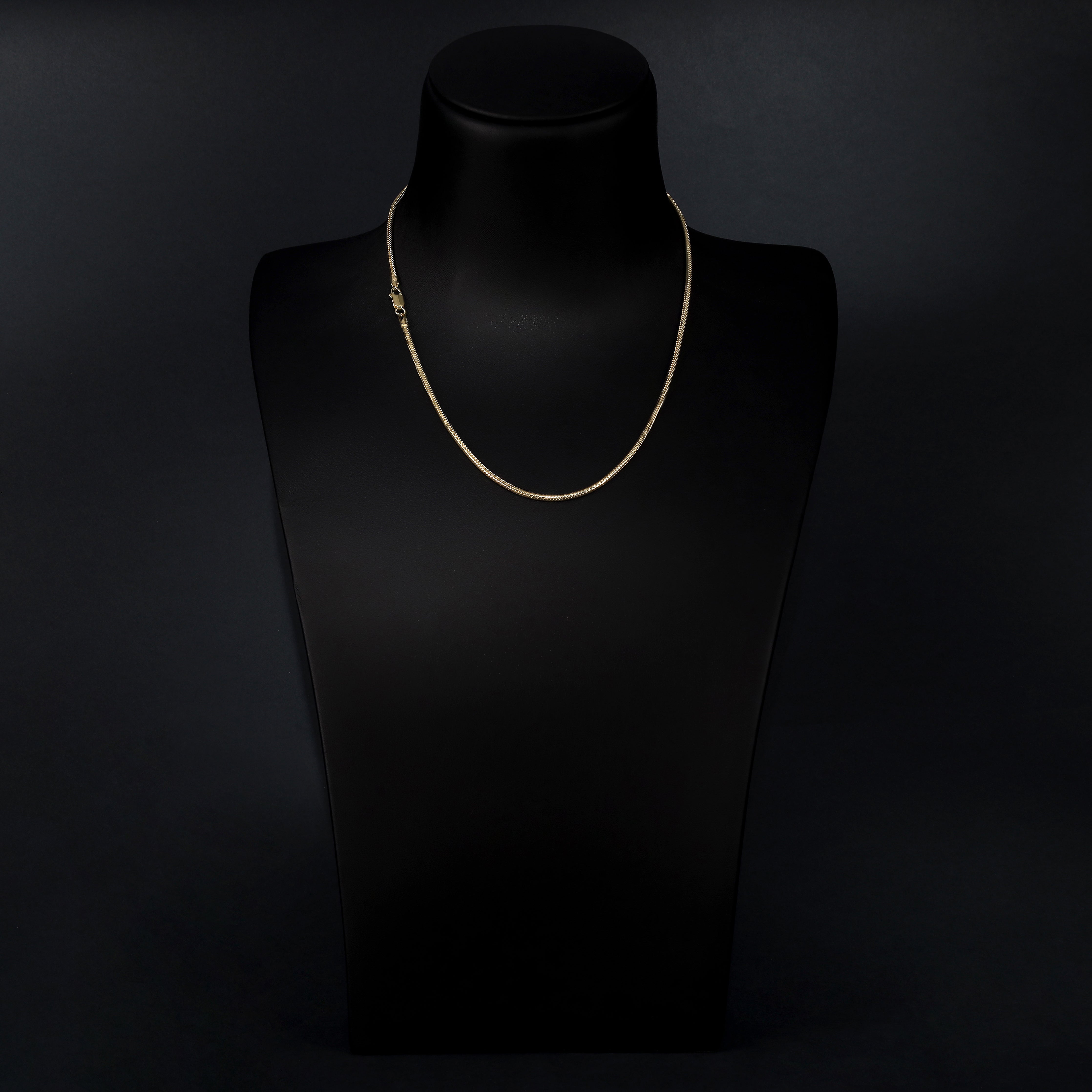 2.4mm snake chain - 925 silver gold plated