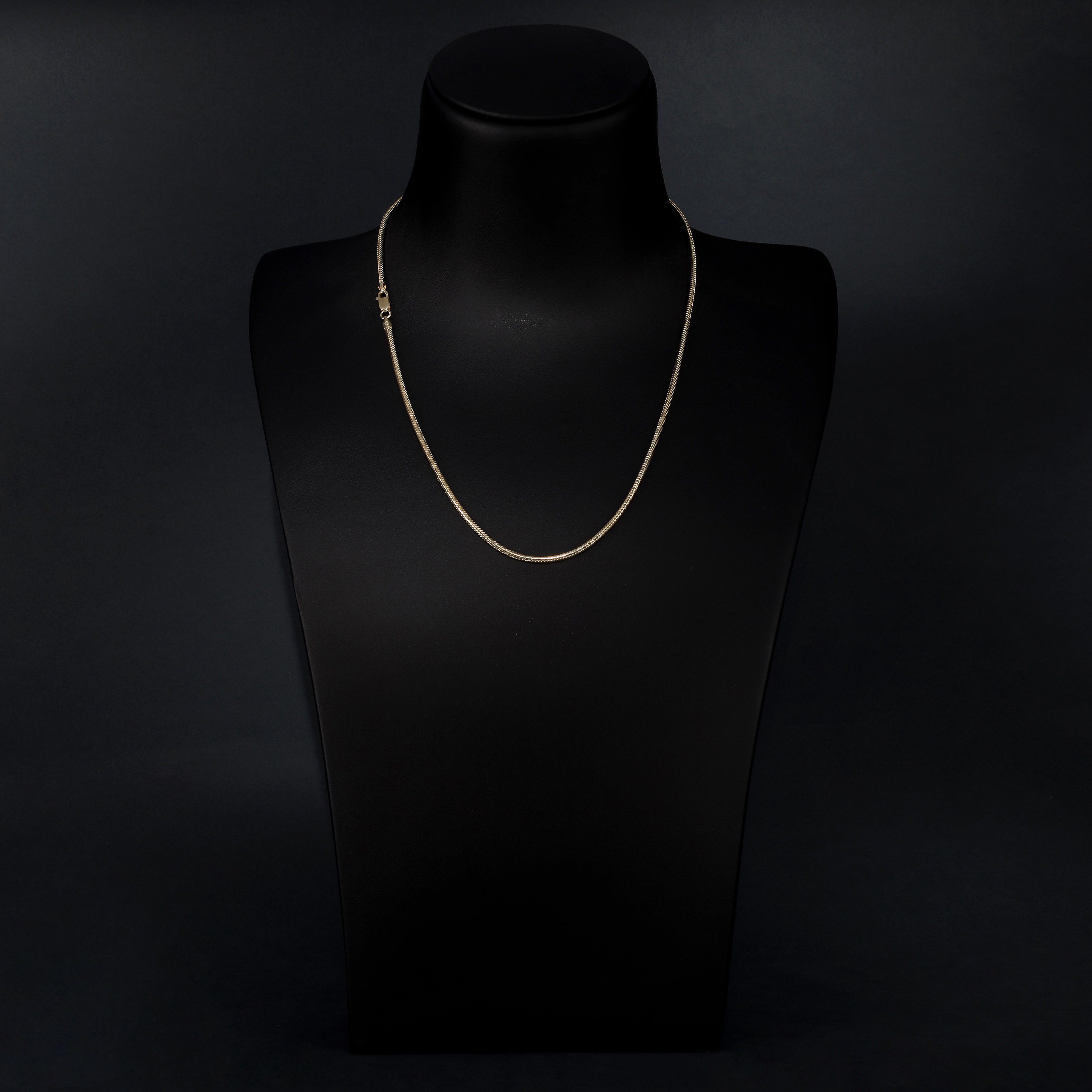 2.4mm snake chain - 925 silver gold plated