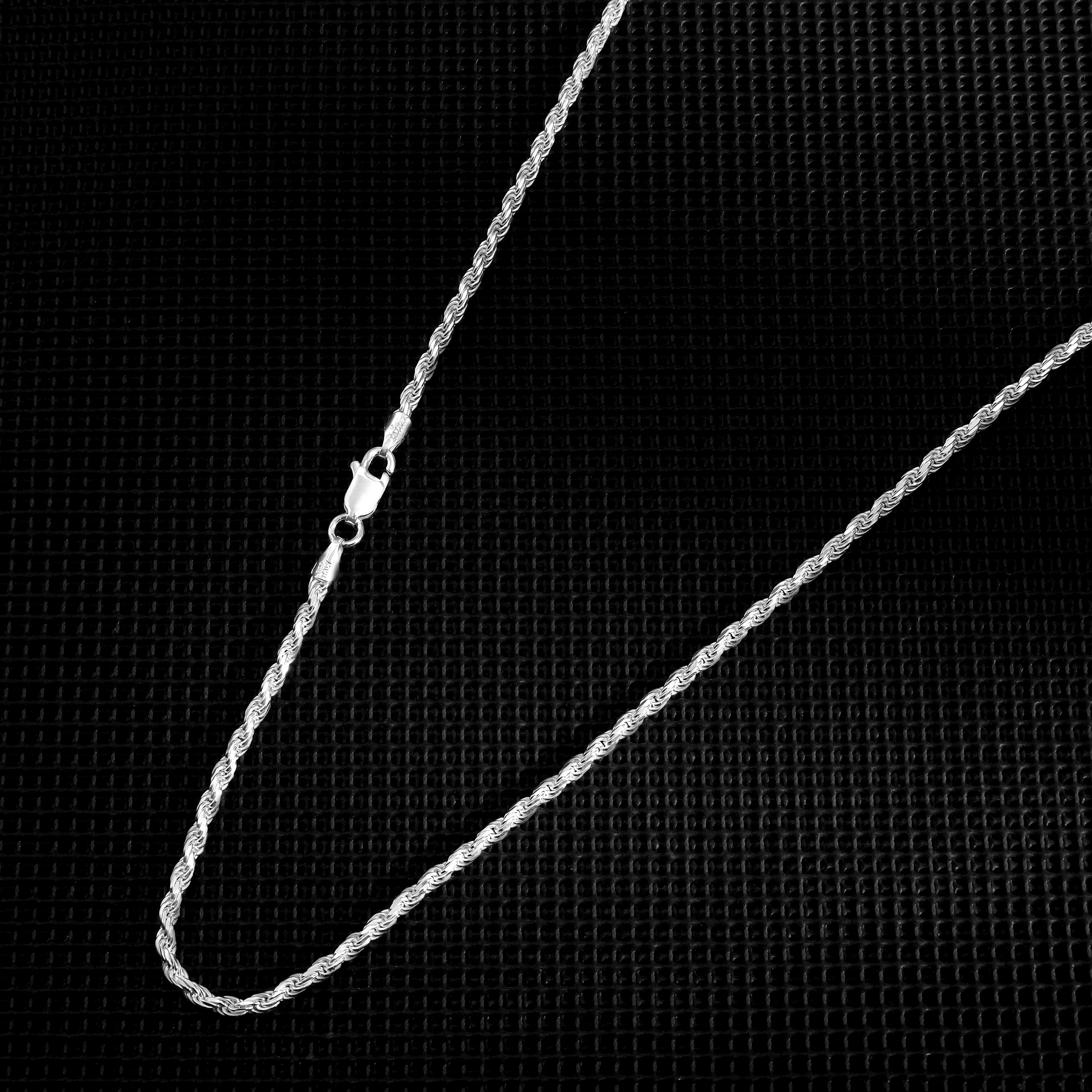 2,3mm Kordelkette Rope Chain 925 Sterling Silber - Taipan Schmuck