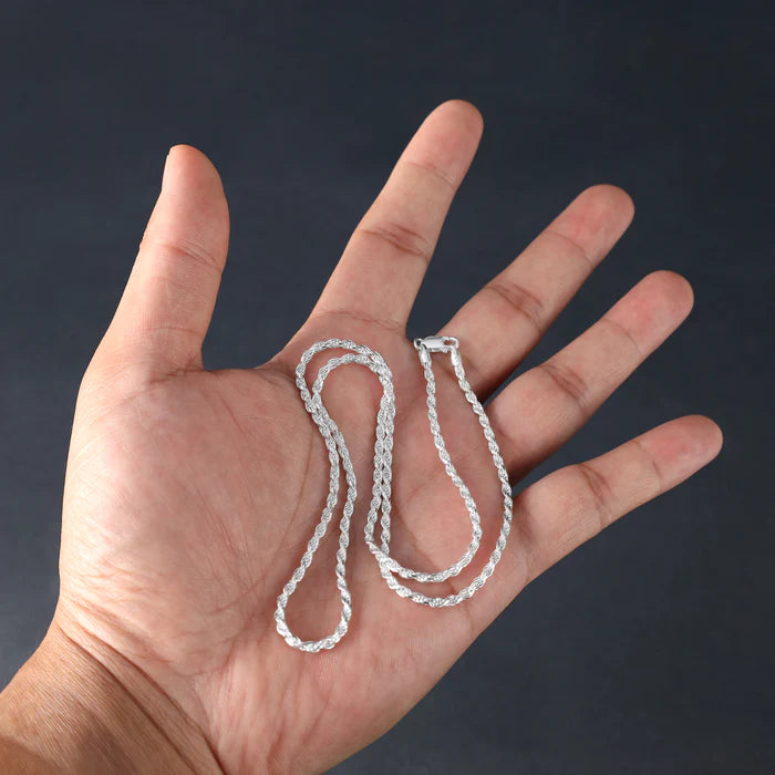 Set - 2,3mm Kordelkette Rope Chain Kette + Armband 925 Silber - Taipan Schmuck