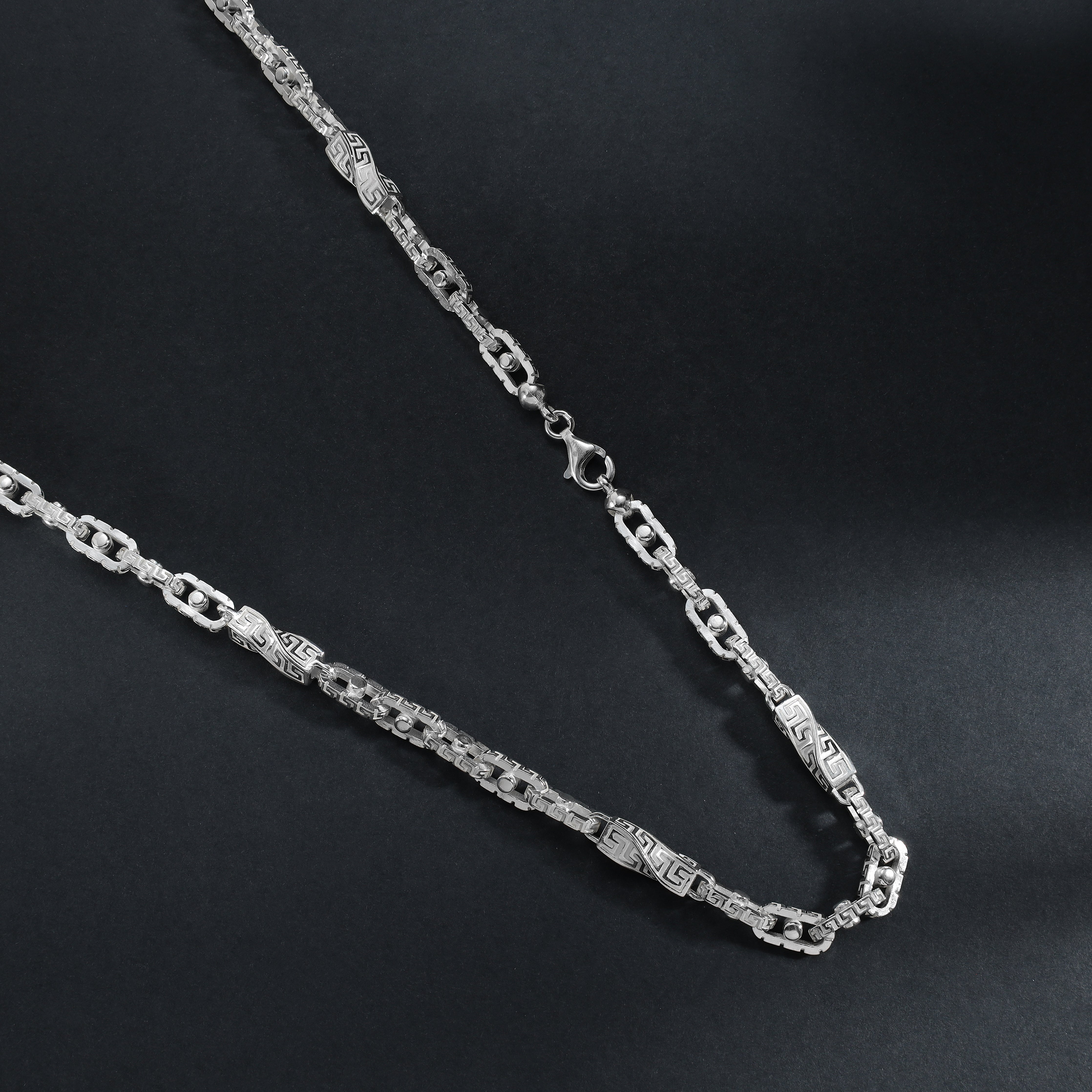 Santorini Monte Carlo Kette 55/60/65/70cm lang 6mm breit aus 925 Sterlingsilber - Taipan Schmuck