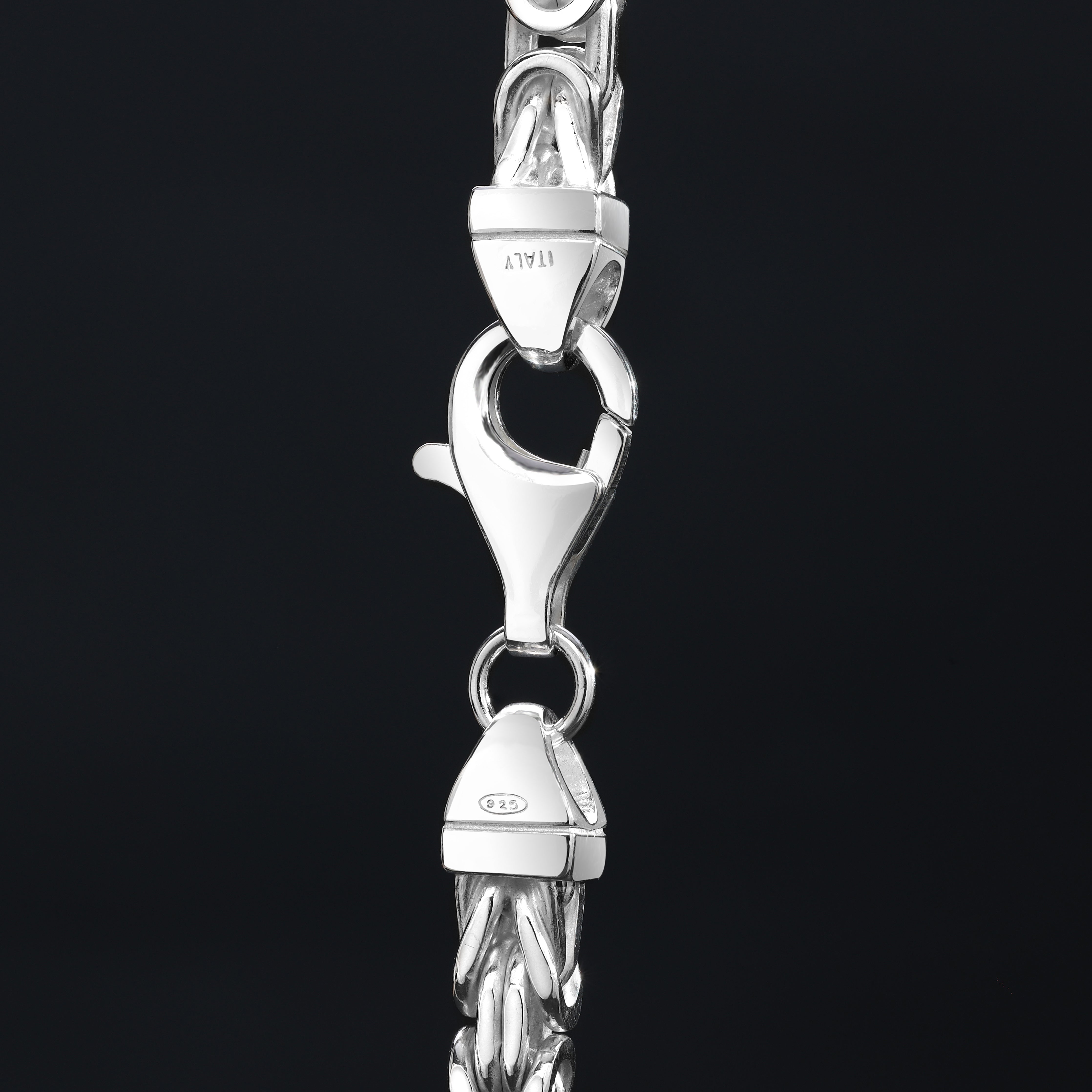 5mm Königskette - 925 Silber massiv vierkant - Taipan Schmuck