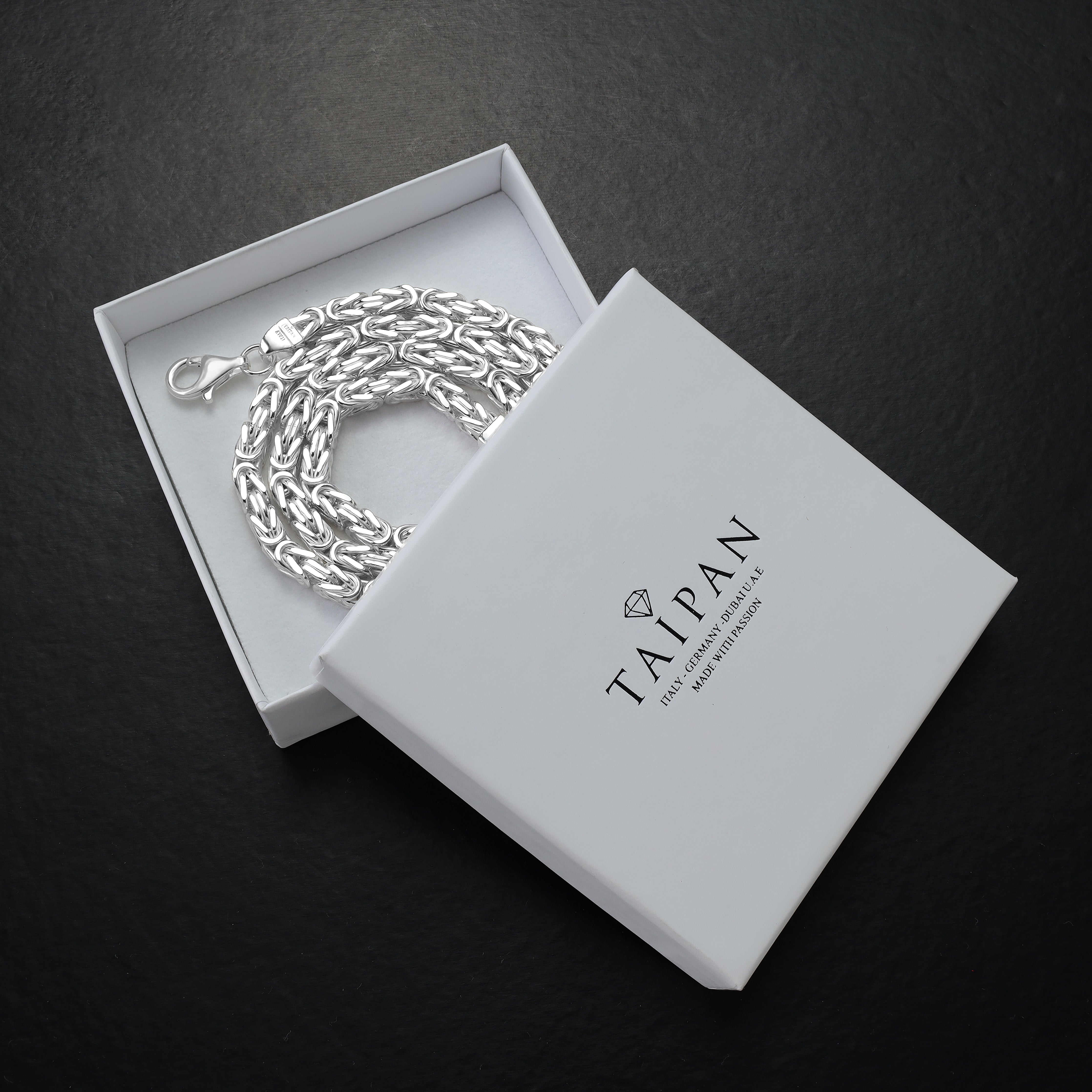 Königskette vierkant 5mm - 925 Silber - Taipan Schmuck