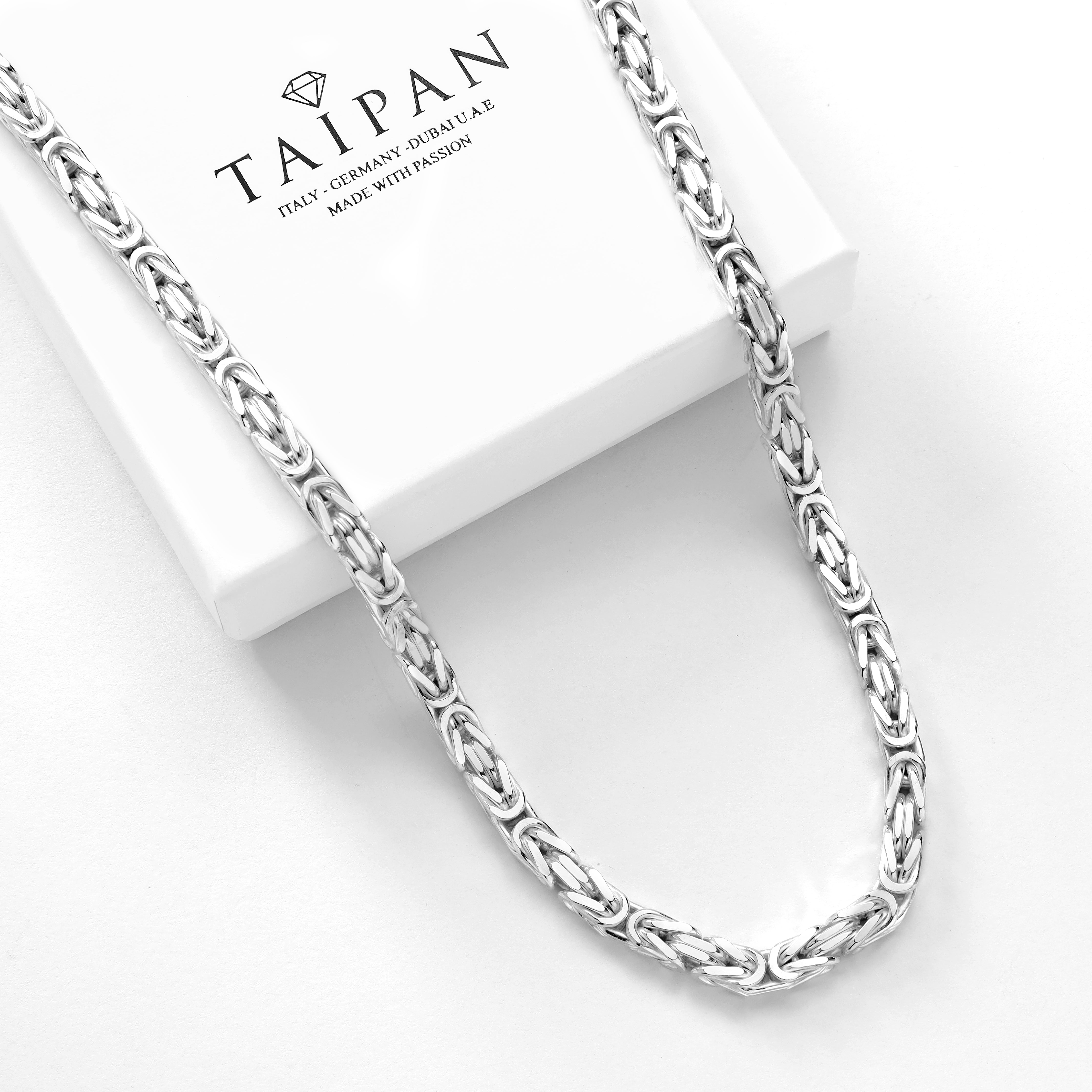 Königskette vierkant 5mm - 925 Silber - Taipan Schmuck