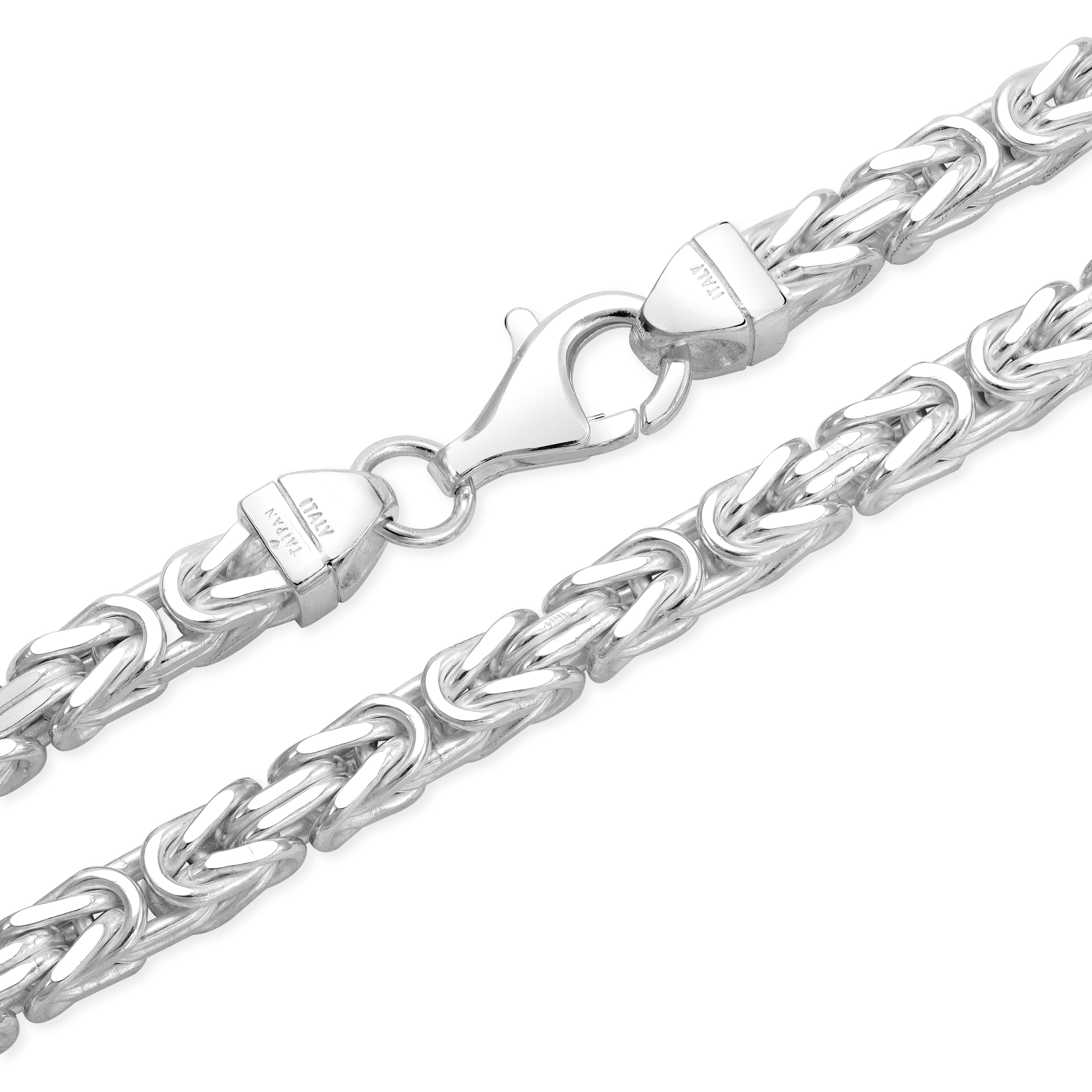 5mm Königskette - 925 Silber massiv vierkant - Taipan Schmuck