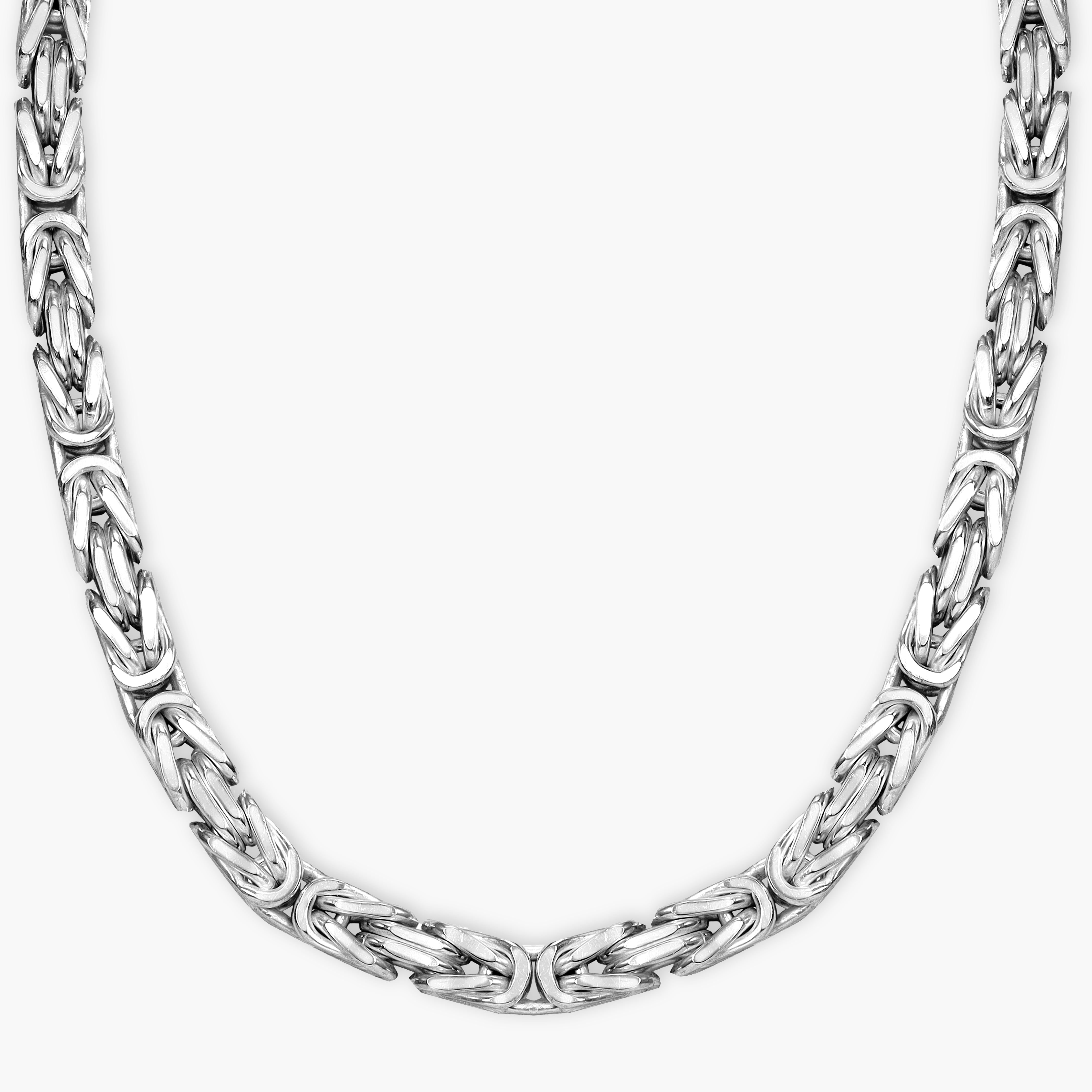 5mm Königskette - 925 Silber massiv vierkant - Taipan Schmuck