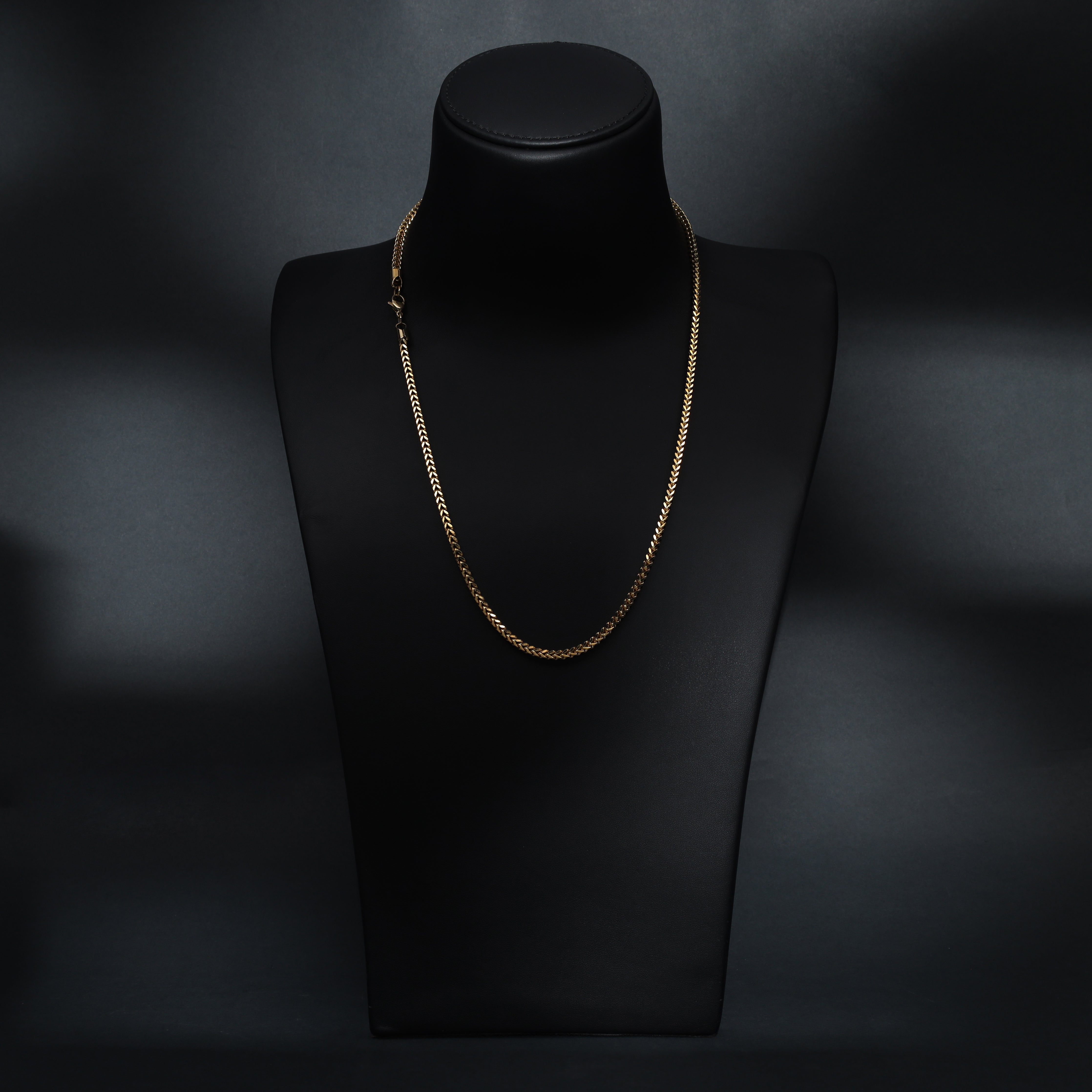 3mm Franco aus Edelstahl 18K vergoldet - Taipan Schmuck