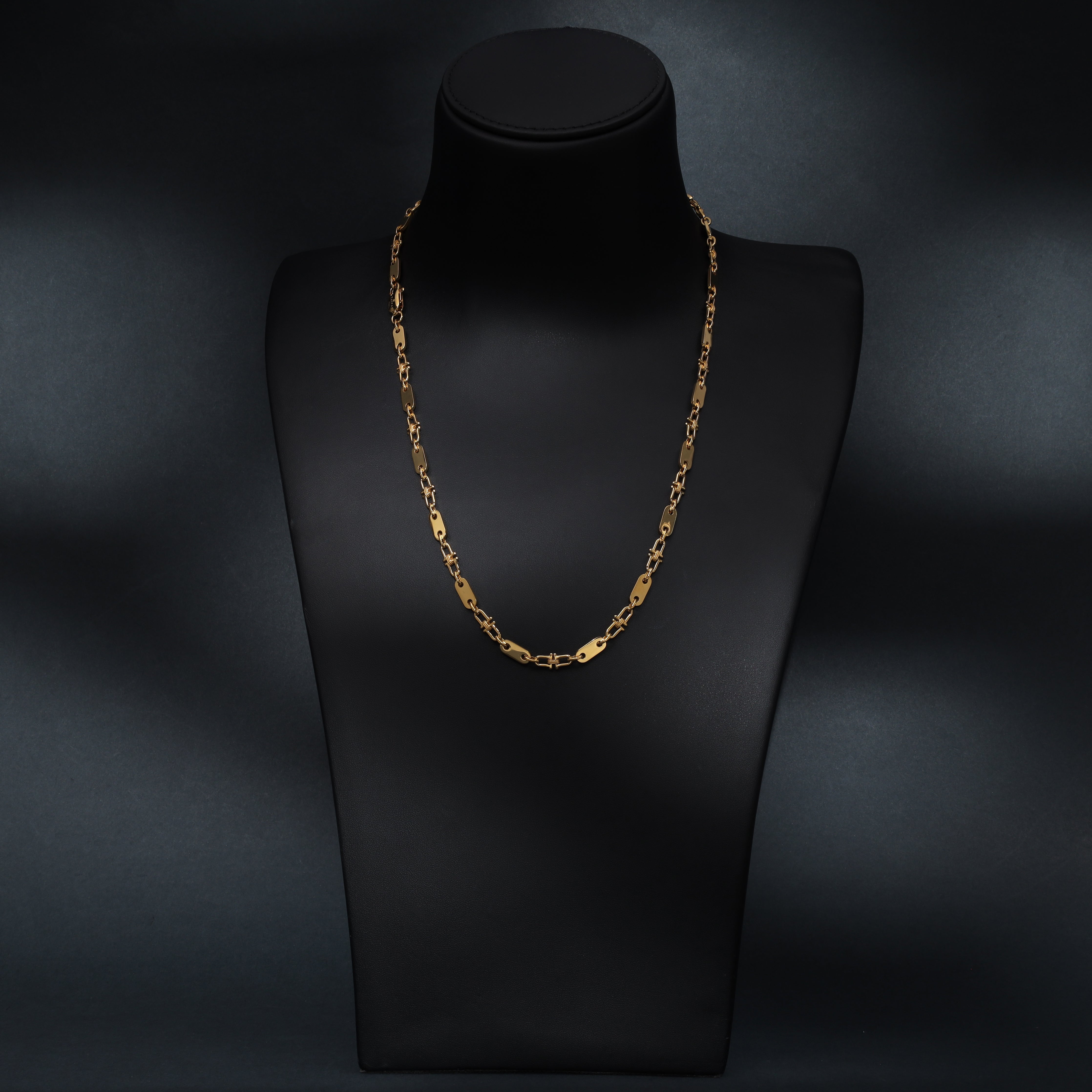 5mm Plattenkette aus Edelstahl 18K Vergoldet - Taipan Schmuck