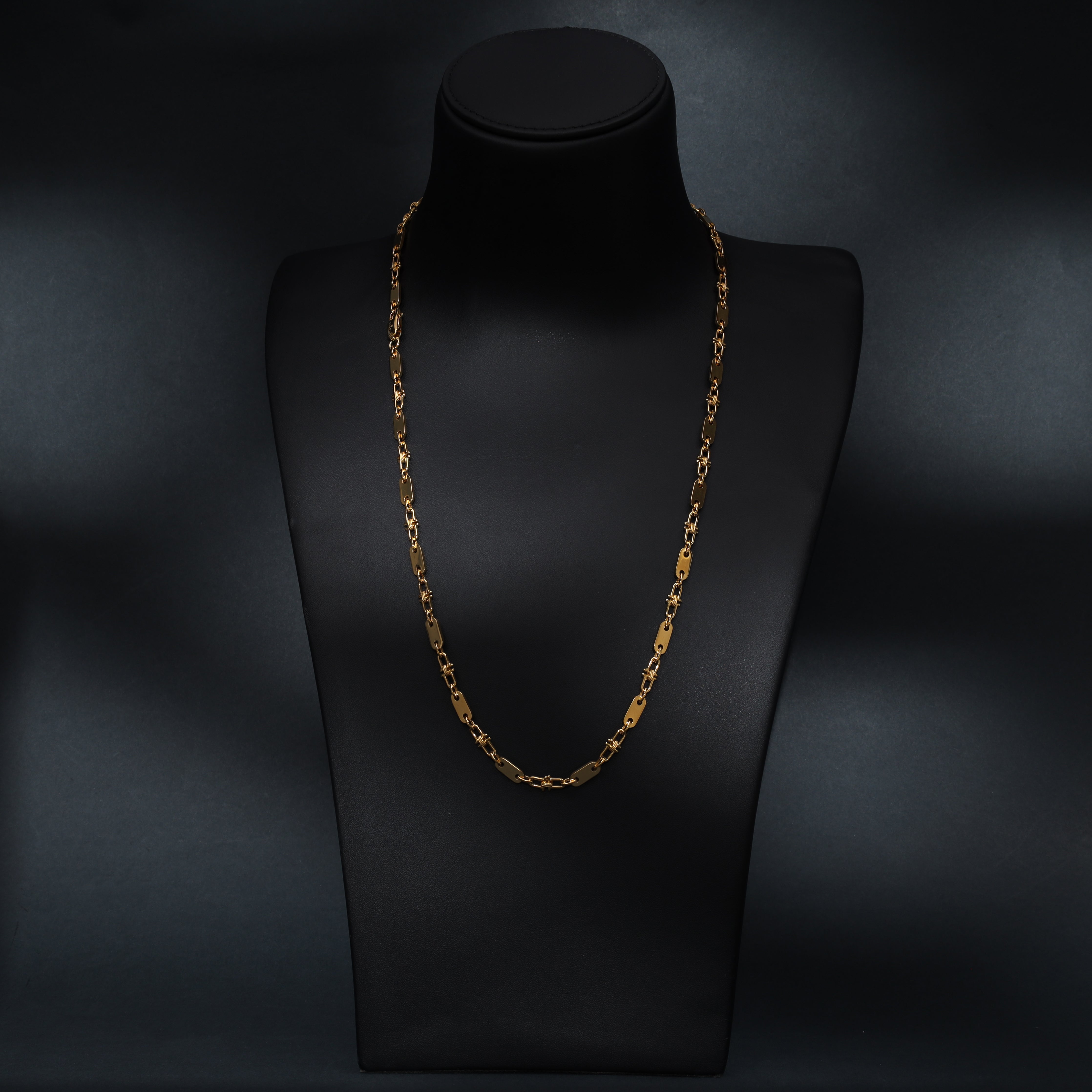 5mm Plattenkette aus Edelstahl 18K Vergoldet - Taipan Schmuck