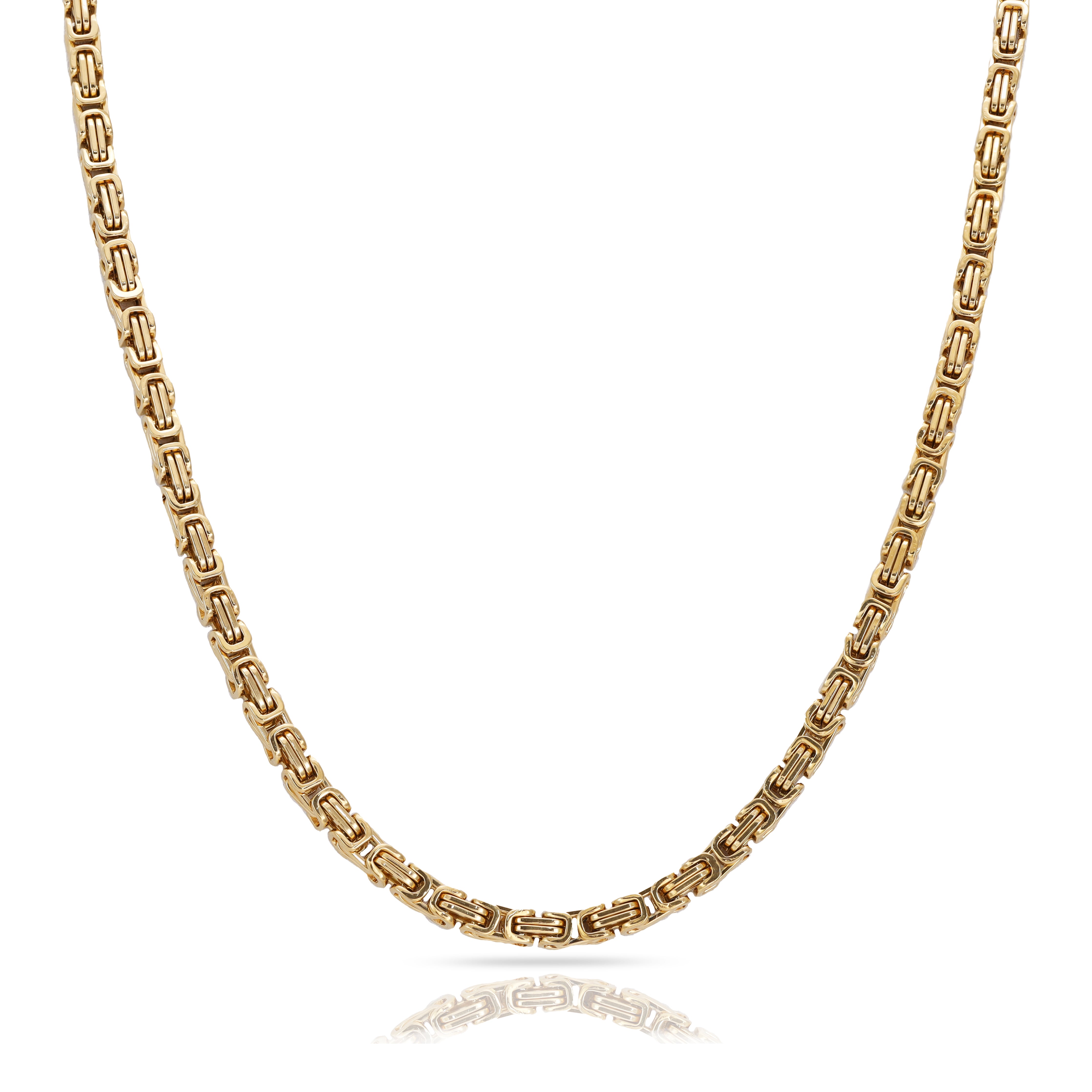 4mm Königskette aus Edelstahl 18K vergoldet - Taipan Schmuck