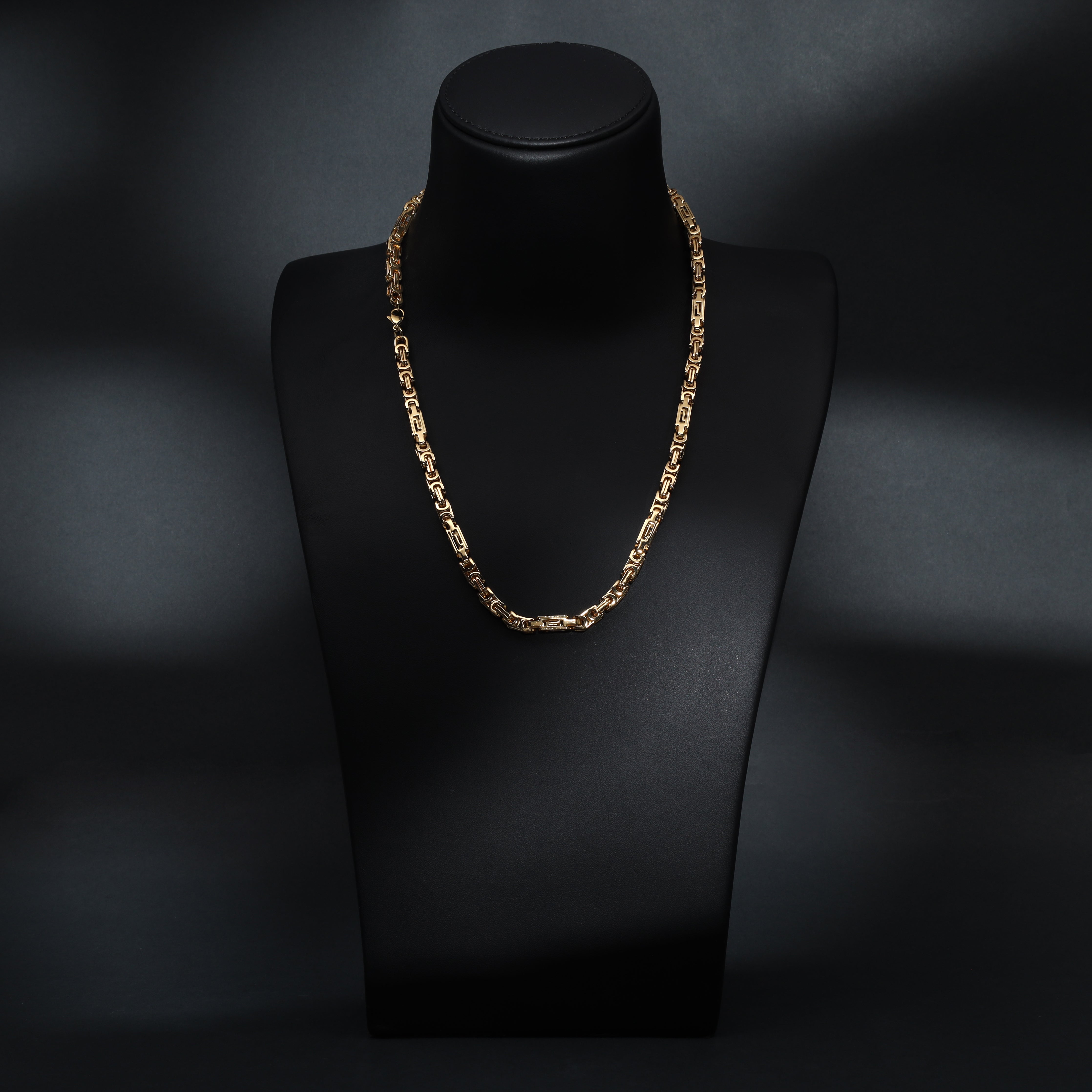 6mm Königskette + Design Element aus Edelstahl 18K vergoldet - Taipan Schmuck