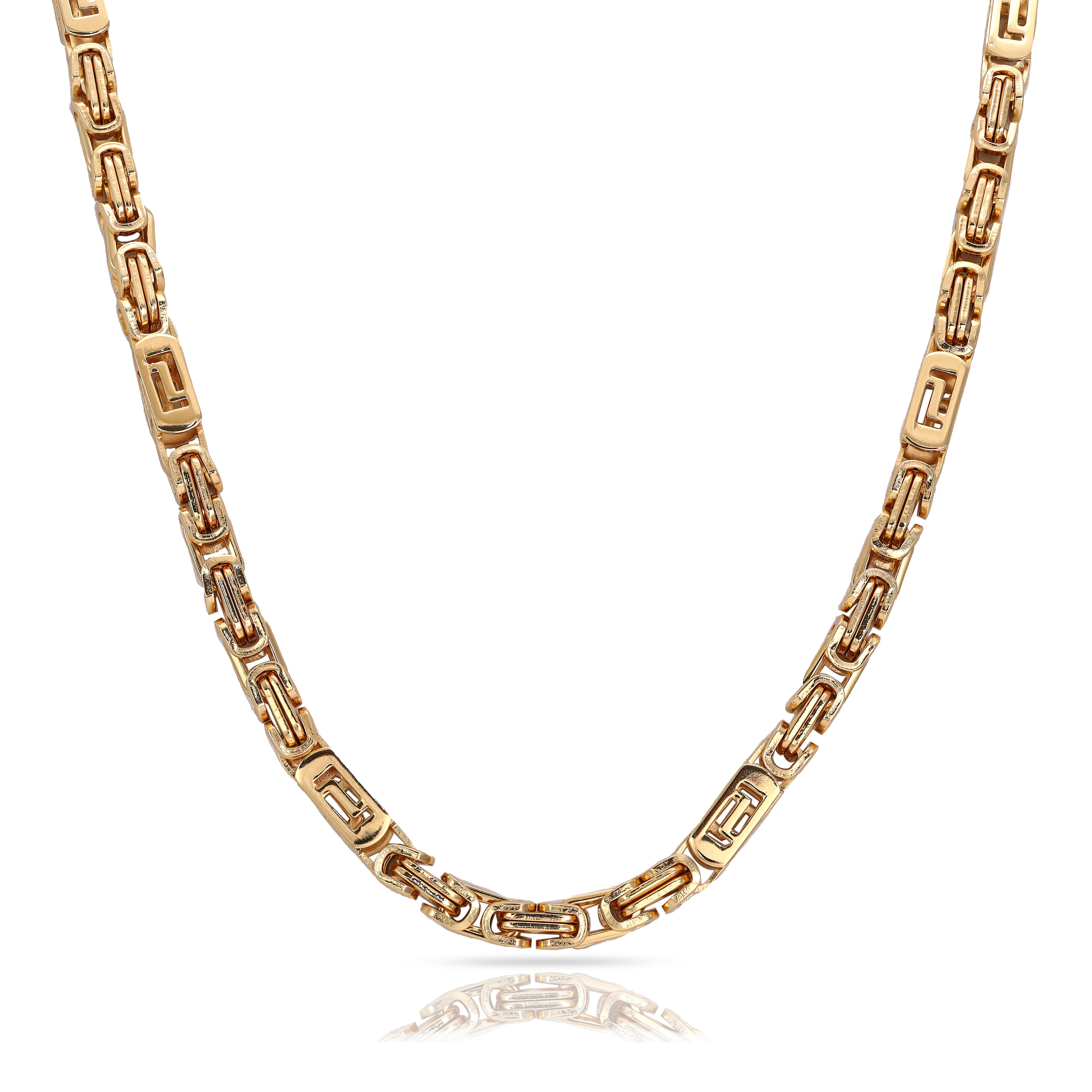 6mm Königskette + Design Element aus Edelstahl 18K vergoldet - Taipan Schmuck