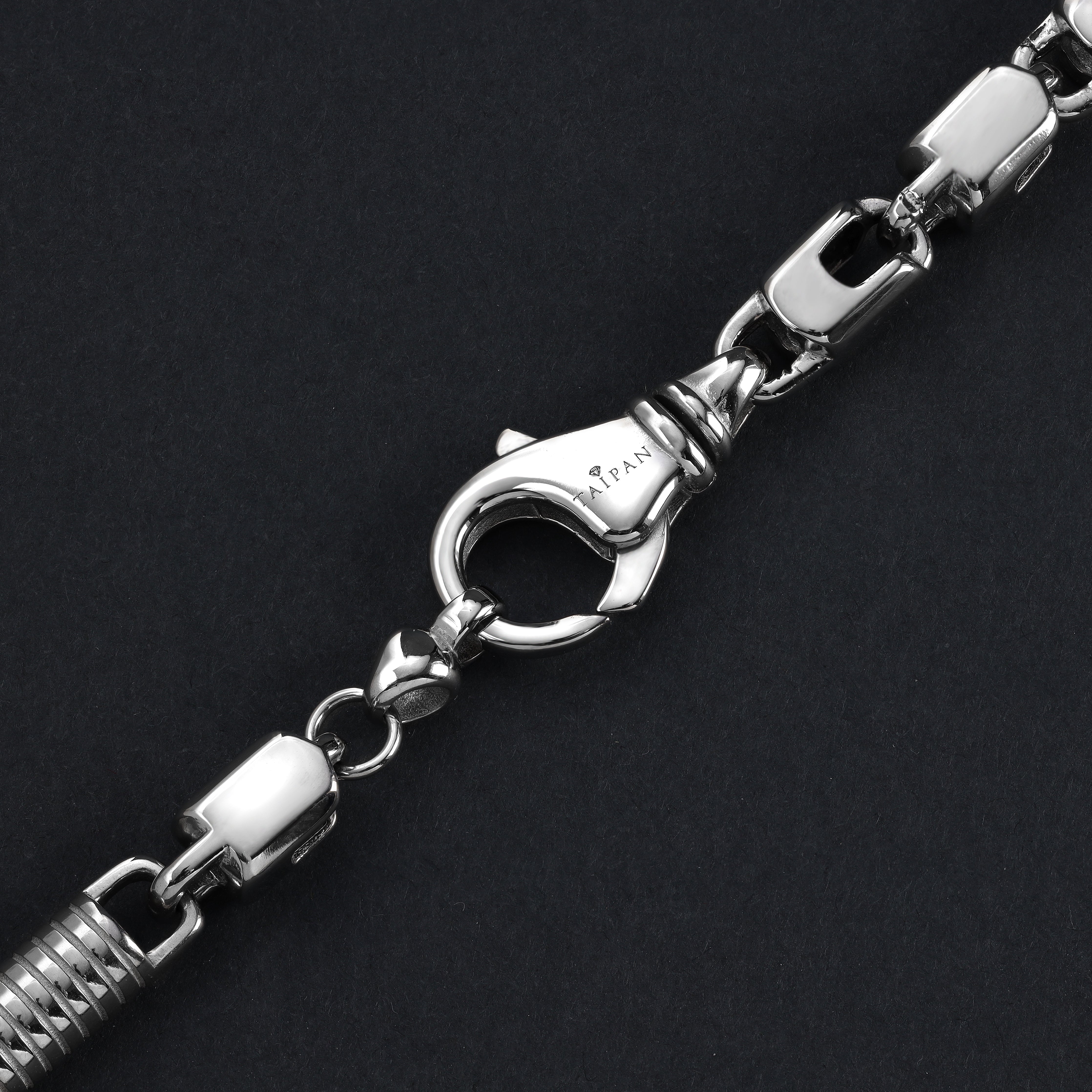 Montercarlo Kette 6mm breit 60-70cm lang aus Edelstahl - Taipan Schmuck
