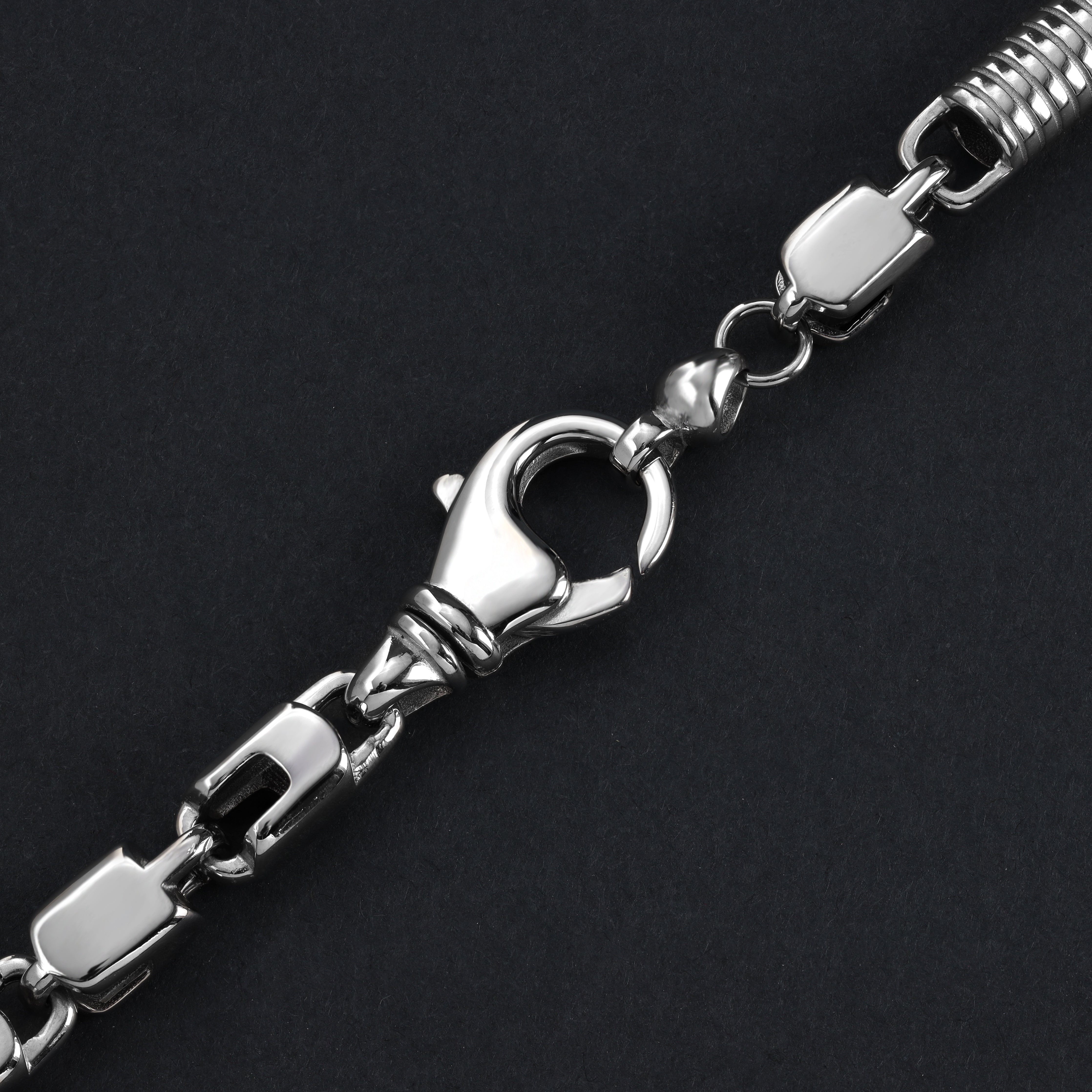 Montercarlo Kette 6mm breit 60-70cm lang aus Edelstahl - Taipan Schmuck